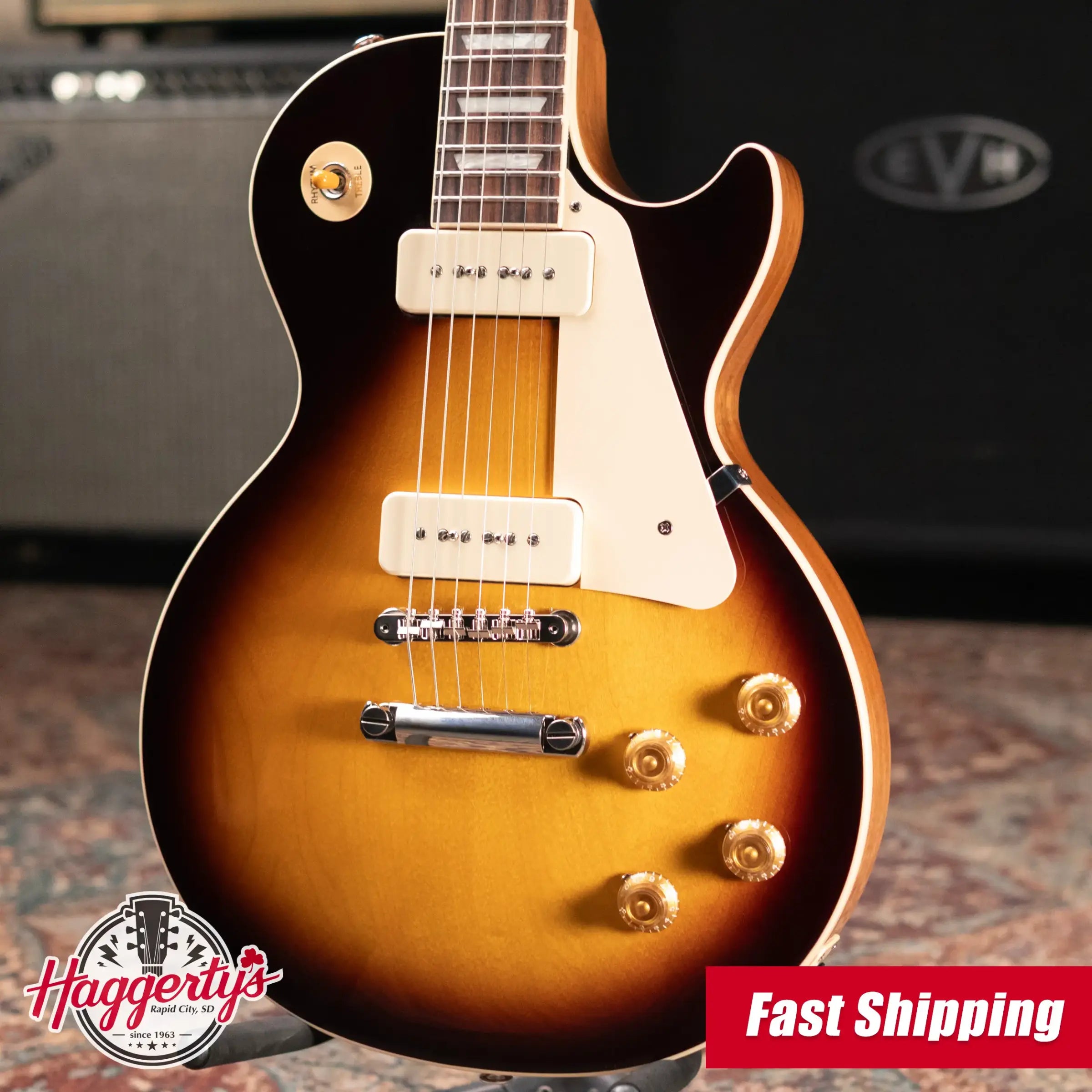 Gibson Les Paul Standard '50s P-90 Electric Guitar - Tobacco Burst with Hardshell Case