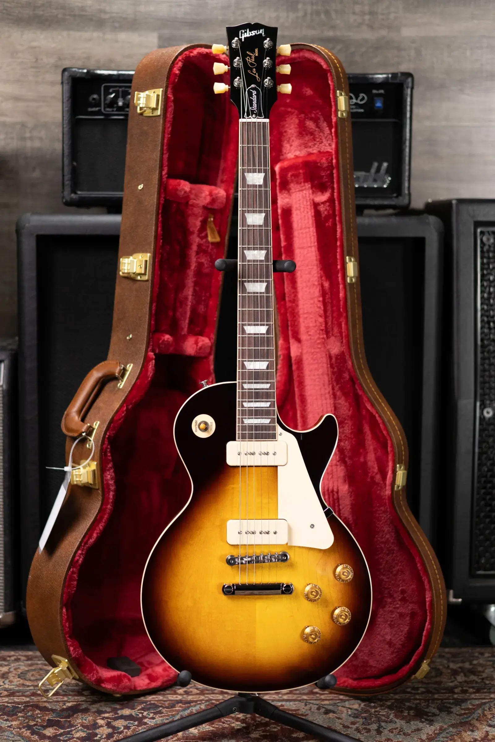 Gibson Les Paul Standard 50s P-90 Electric Guitar - Tobacco Burst with Hardshell Case