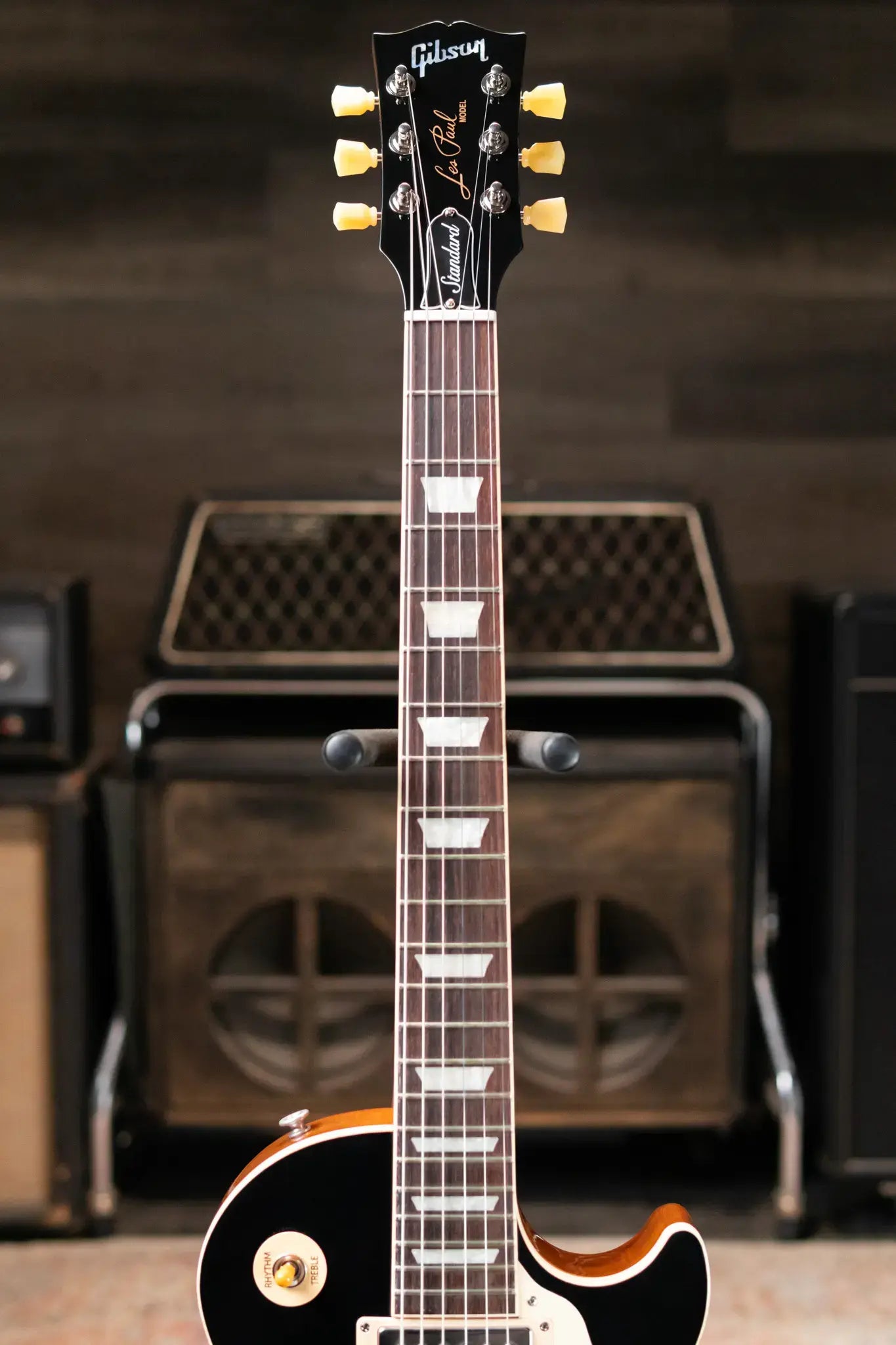 Gibson Les Paul Standard 50s Plain Top Electric Guitar - Ebony Top with Hardshell Case