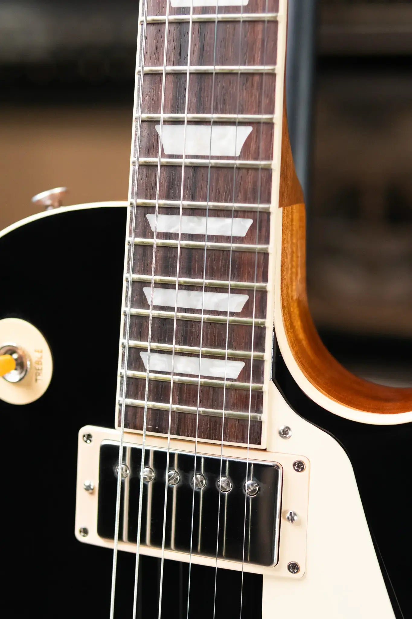 Gibson Les Paul Standard 50s Plain Top Electric Guitar - Ebony Top with Hardshell Case