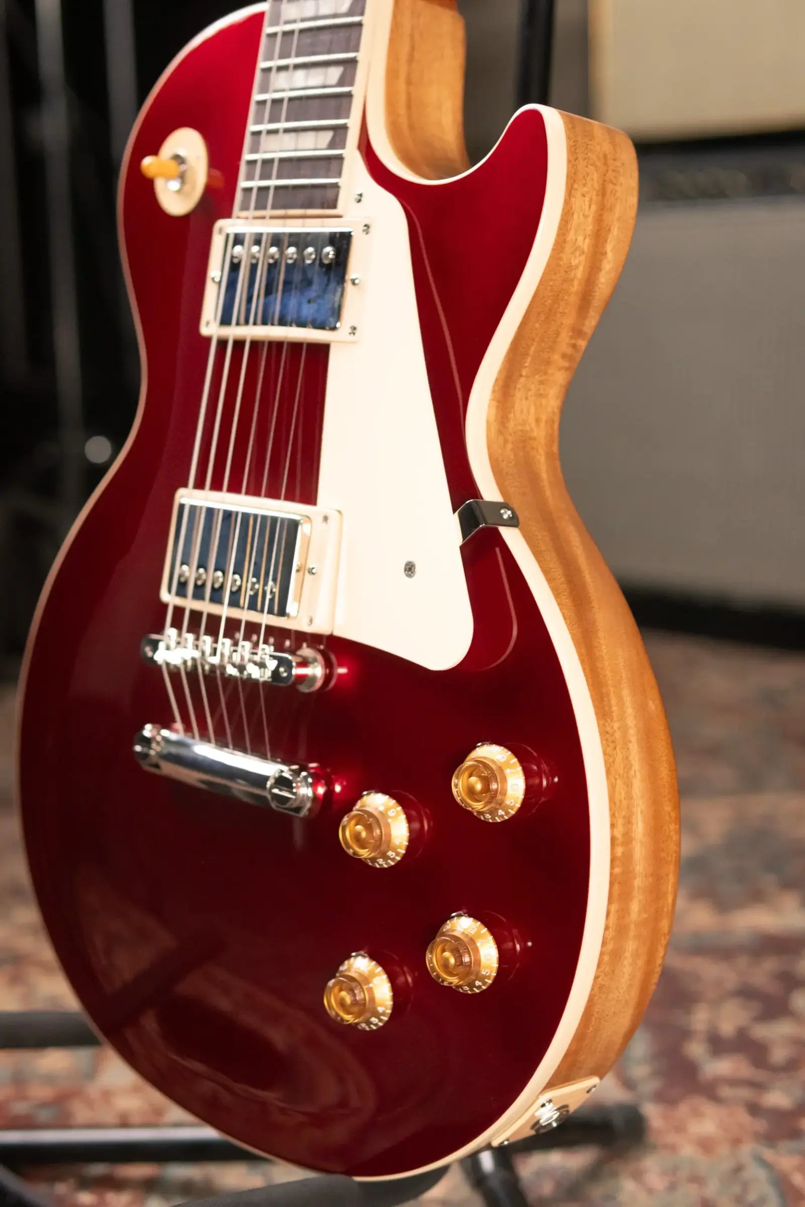 Gibson Les Paul Standard 50s Plain Top Electric Guitar - Sparkling Burgundy Top with Hardshell Case