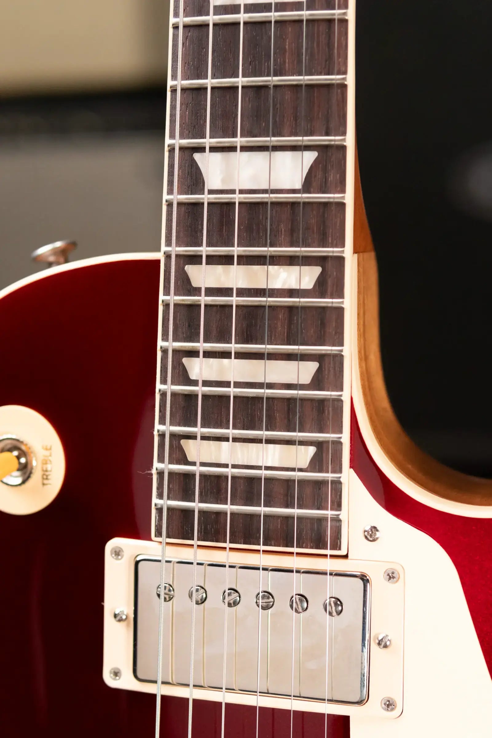 Gibson Les Paul Standard 50s Plain Top Electric Guitar - Sparkling Burgundy Top with Hardshell Case