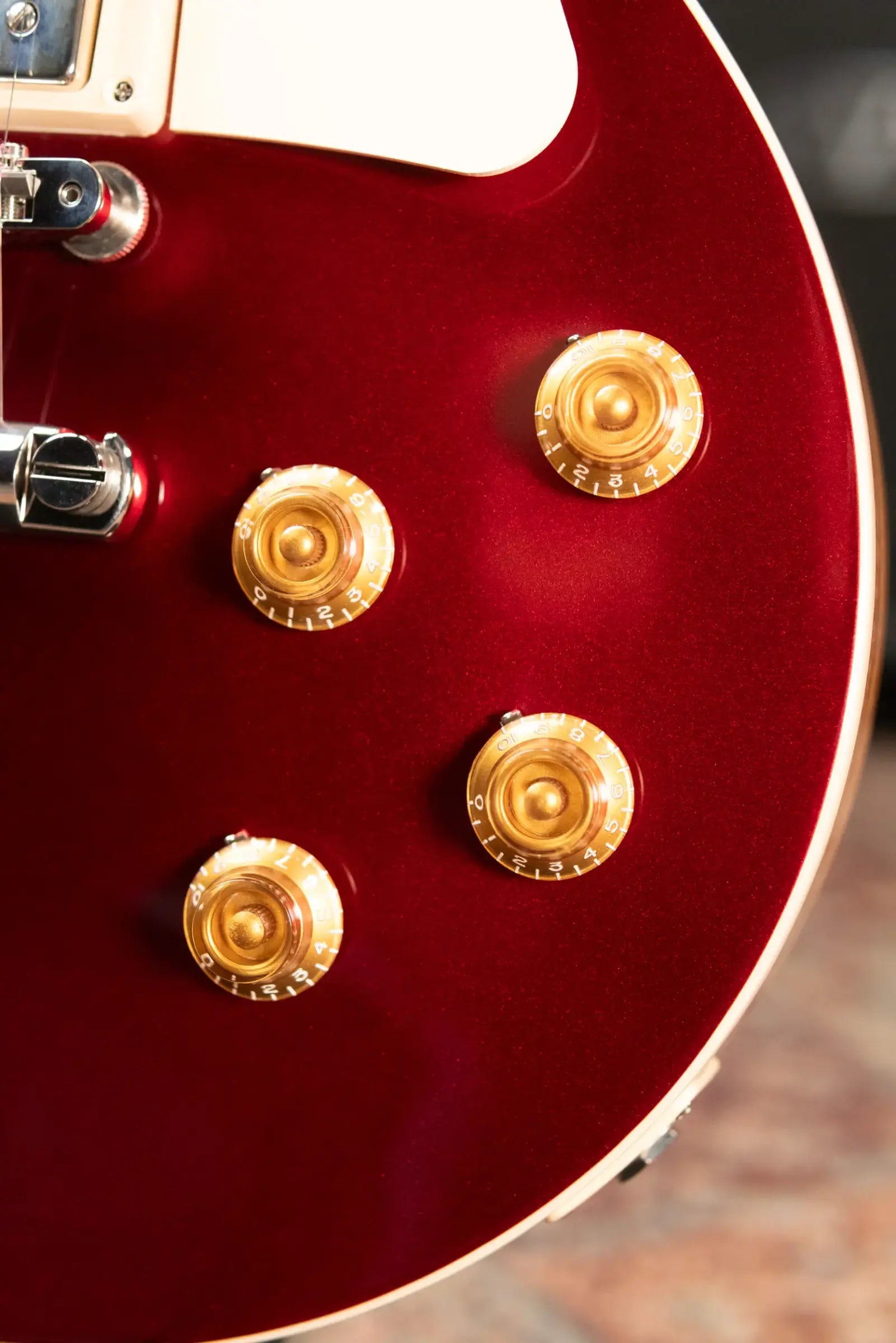 Gibson Les Paul Standard 50s Plain Top Electric Guitar - Sparkling Burgundy Top with Hardshell Case