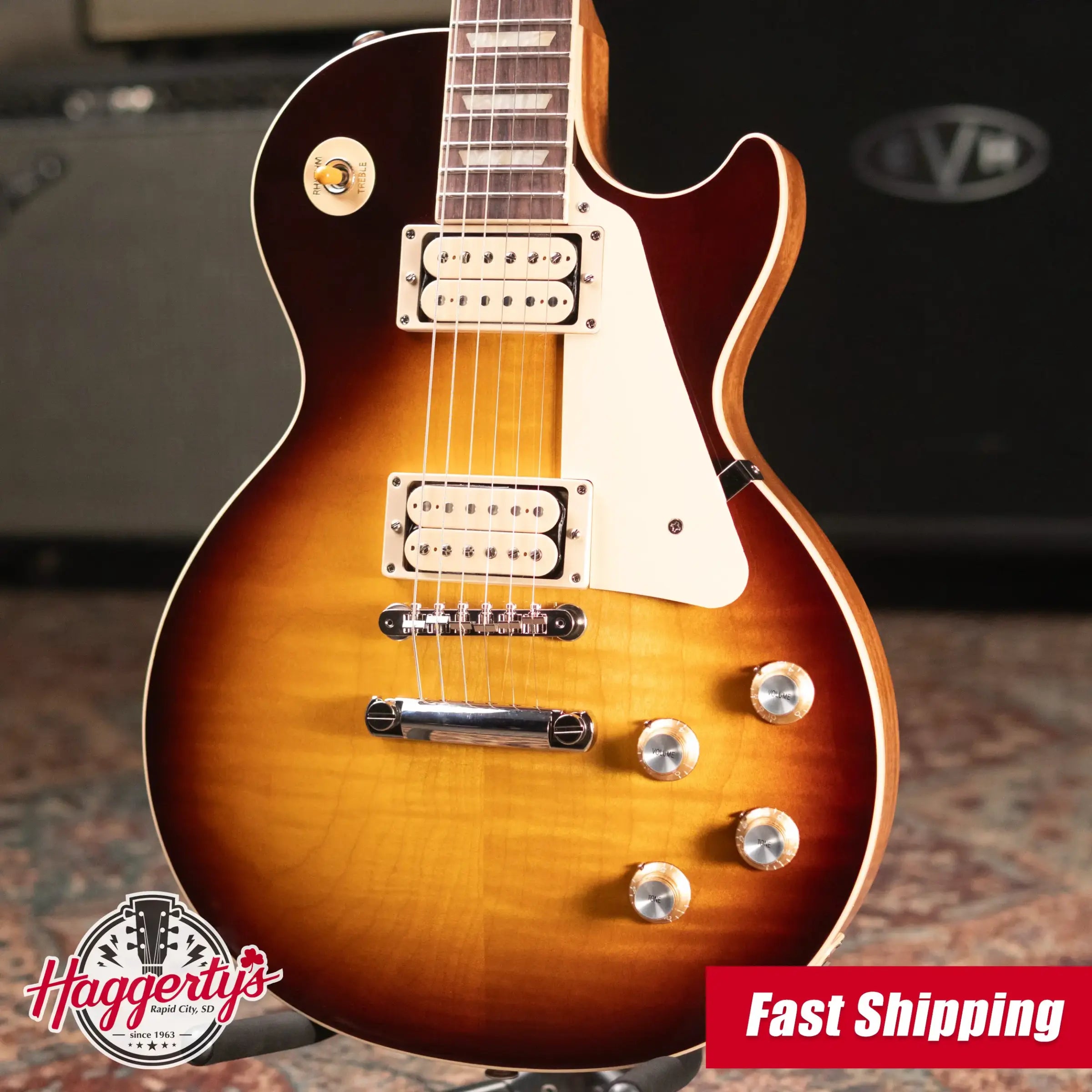 Gibson Les Paul Standard 60s Double Trouble (1 of 500) Electric Guitar - Vintage Tobacco Burst Gloss with Hardshell Case