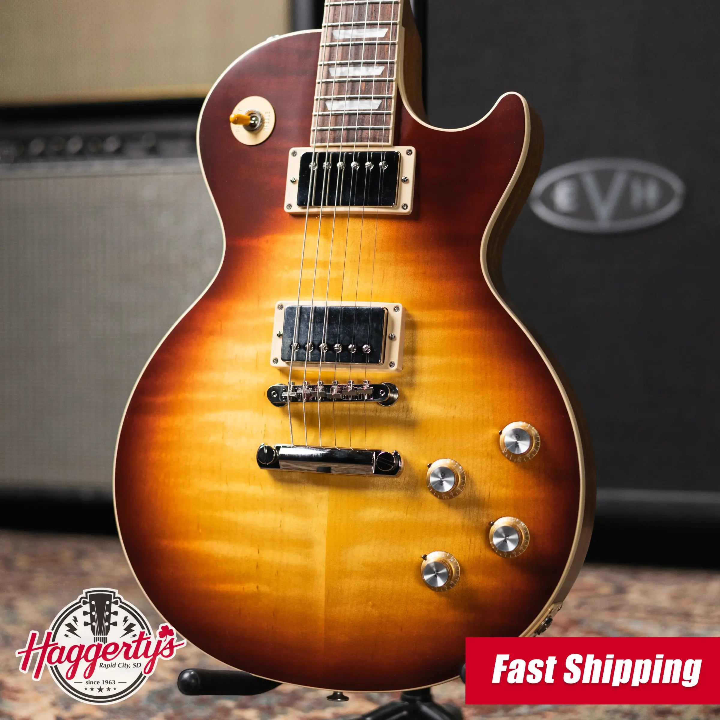 Gibson Les Paul Standard 60s Faded Electric Guitar - Vintage Bourbon Burst with Hardshell Case
