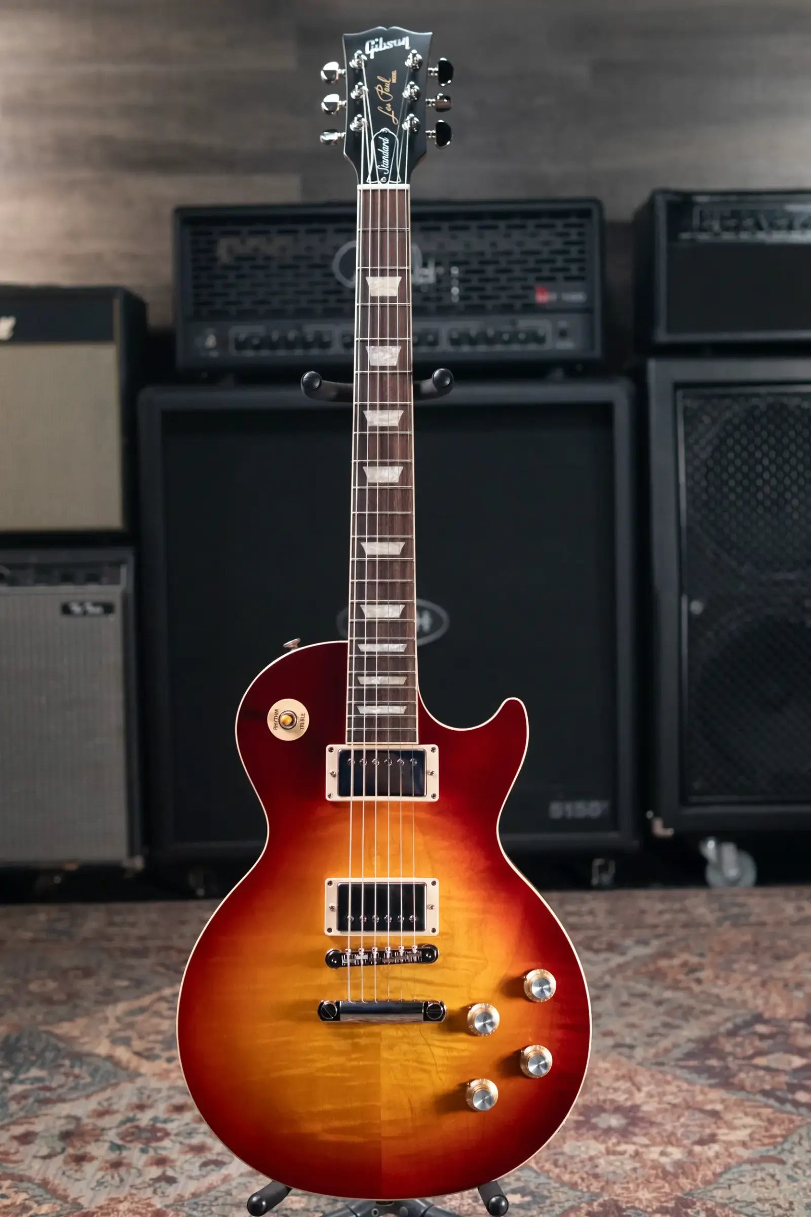 Gibson Les Paul Standard 60s Faded Electric Guitar - Vintage Bourbon Burst with Hardshell Case