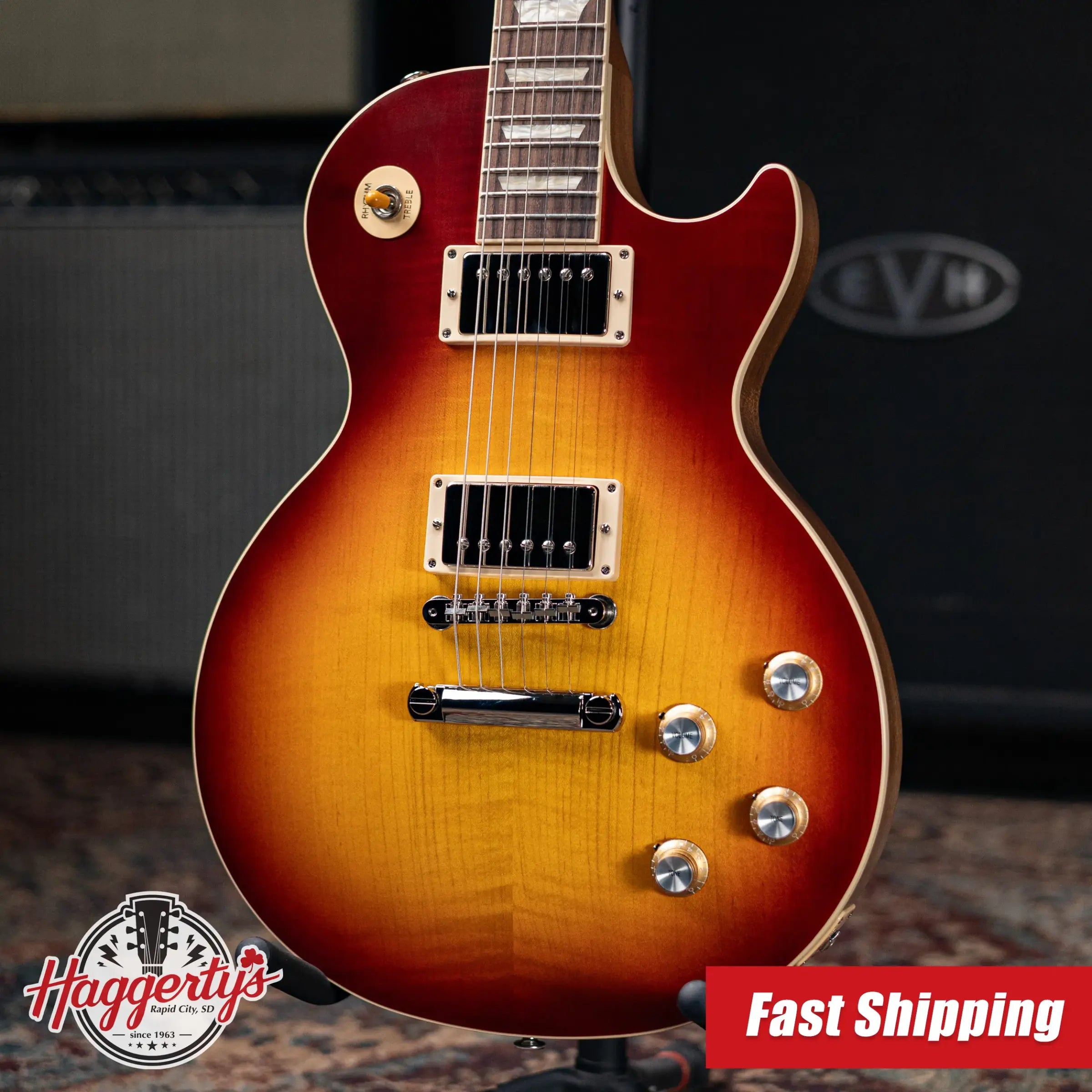Gibson Les Paul Standard 60s Faded Electric Guitar - Vintage Bourbon Burst with Hardshell Case