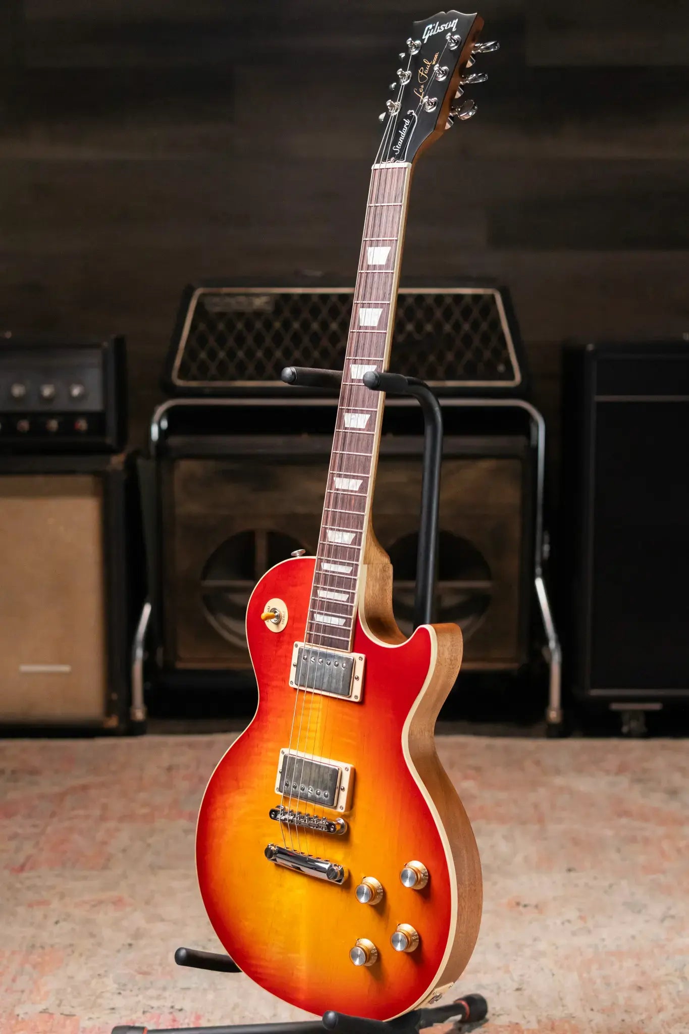 Gibson Les Paul Standard 60s Faded Electric Guitar - Vintage Cherry Sunburst with Hardshell Case