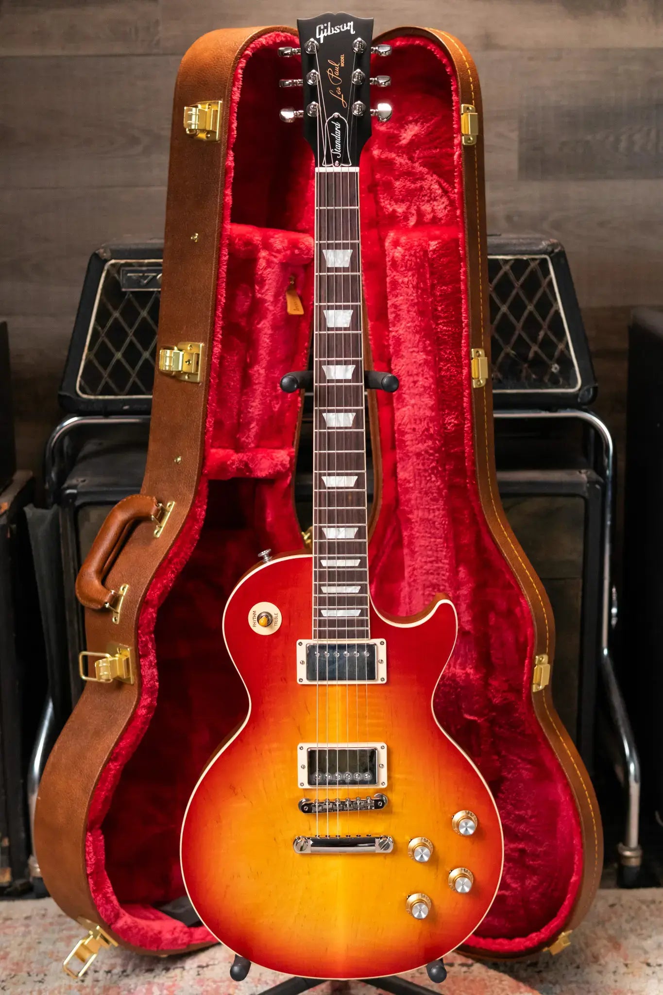 Gibson Les Paul Standard 60s Faded Electric Guitar - Vintage Cherry Sunburst with Hardshell Case