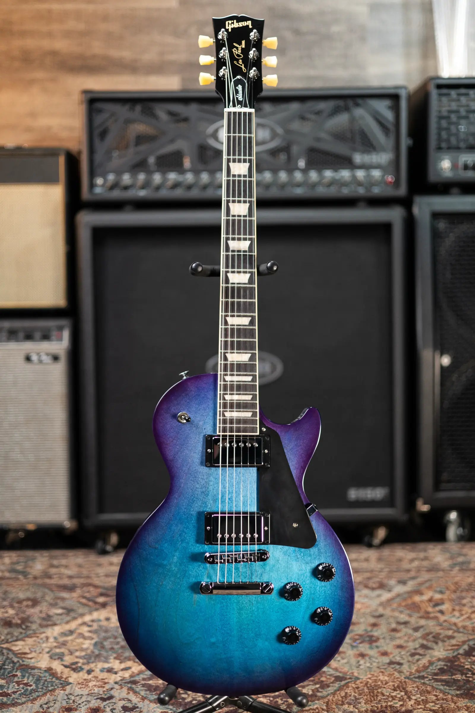 Gibson Les Paul Studio Electric Guitar - Blueberry Burst with Gig Bag