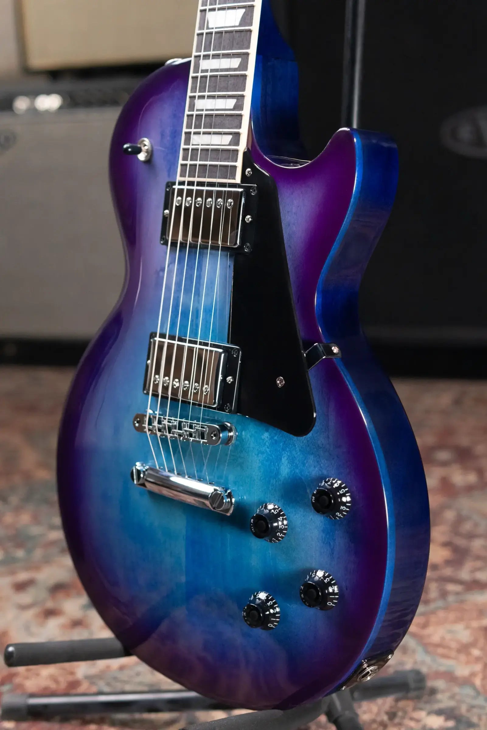 Gibson Les Paul Studio Electric Guitar - Blueberry Burst with Gig Bag