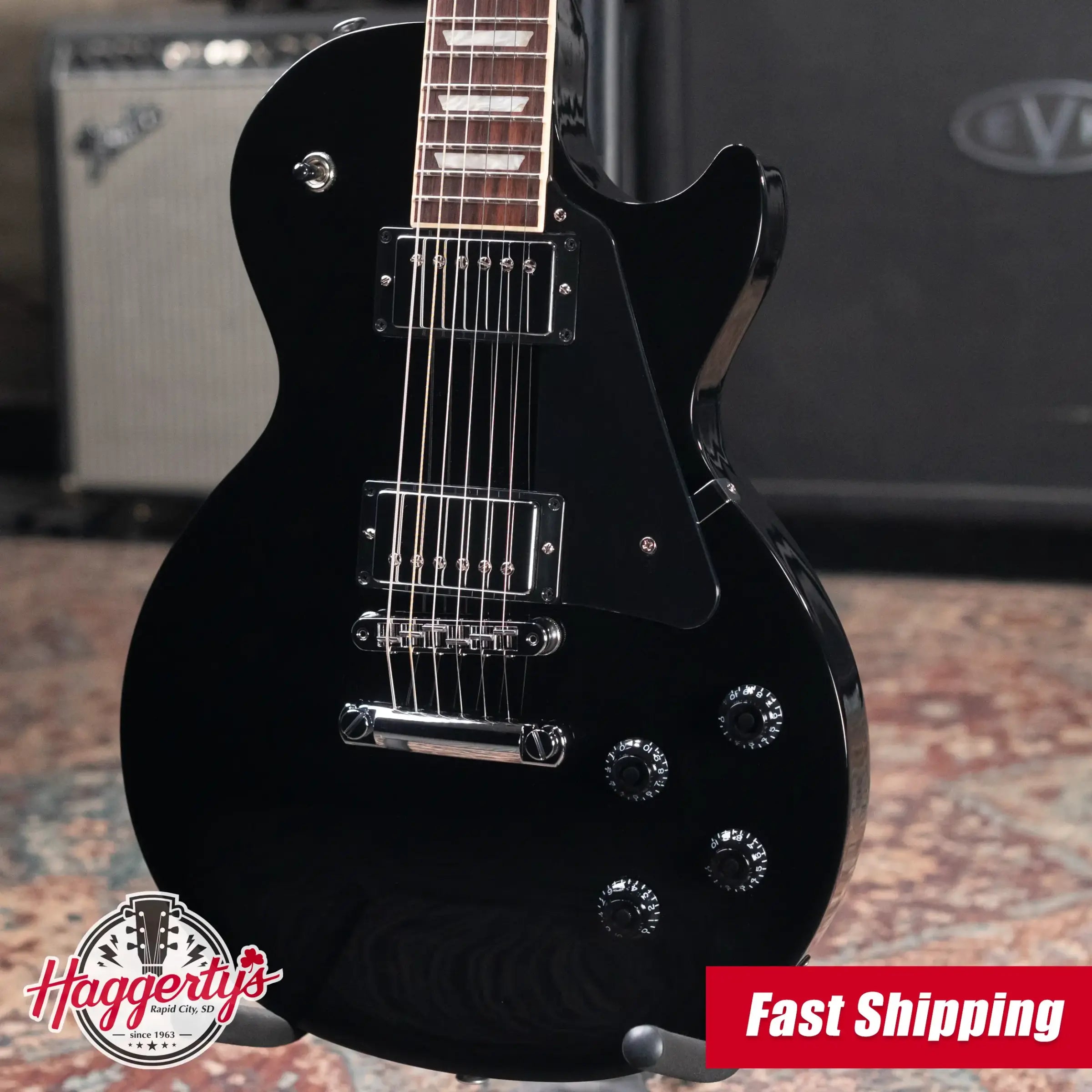 Gibson Les Paul Studio Electric Guitar Ebony with Gig Bag - Floor Model