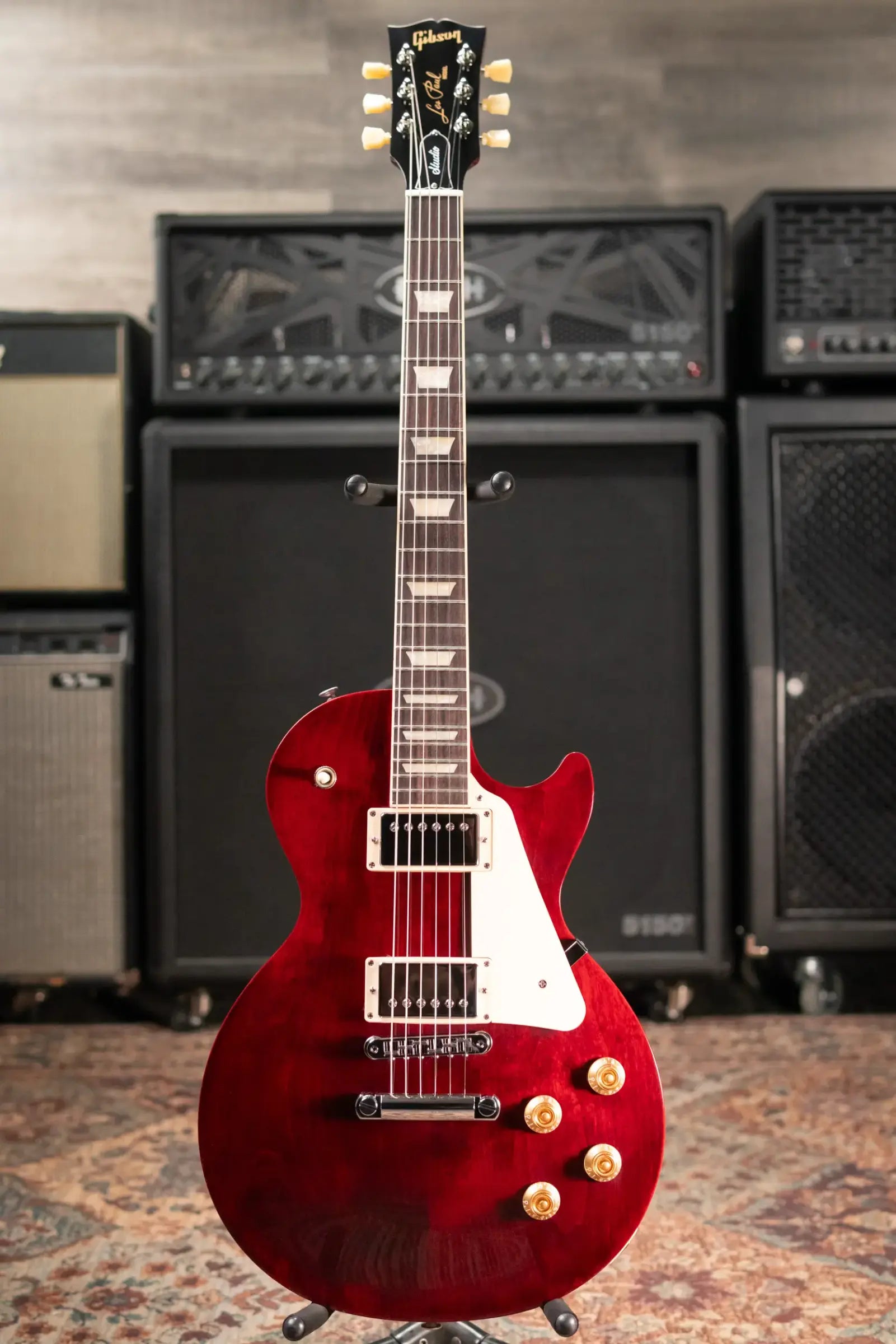 Gibson Les Paul Studio Electric Guitar - Wine Red with Gig Bag