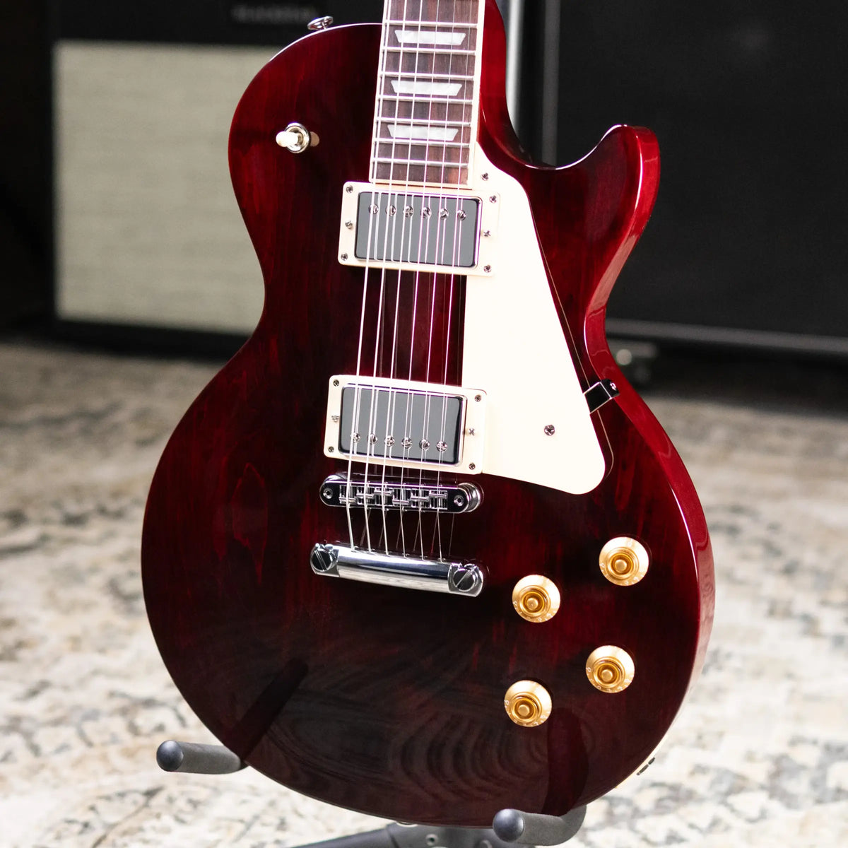Gibson Les Paul Studio Electric Guitar - Wine Red with Gig Bag