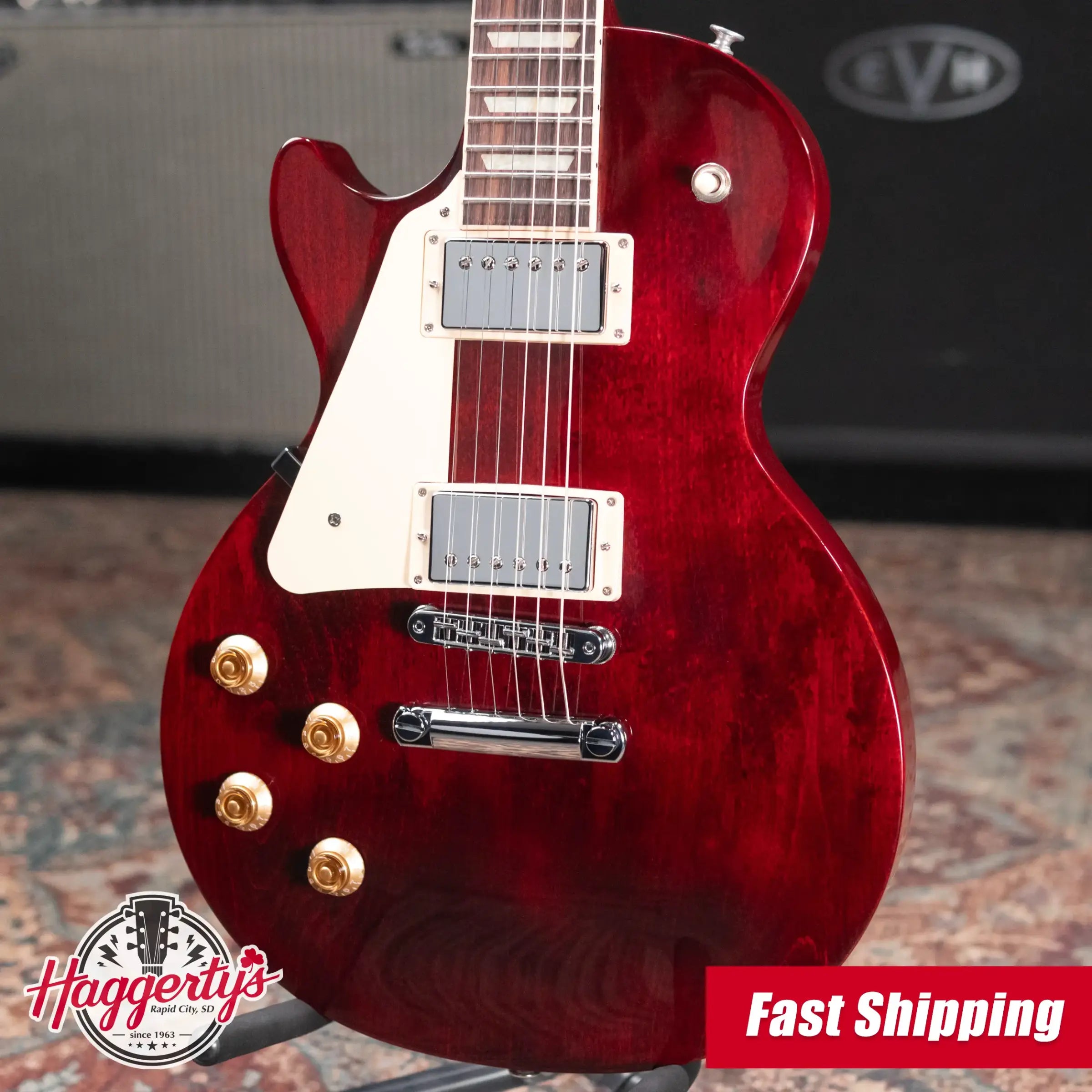 Gibson Les Paul Studio Left-Handed Electric Guitar - Wine Red with Gig Bag