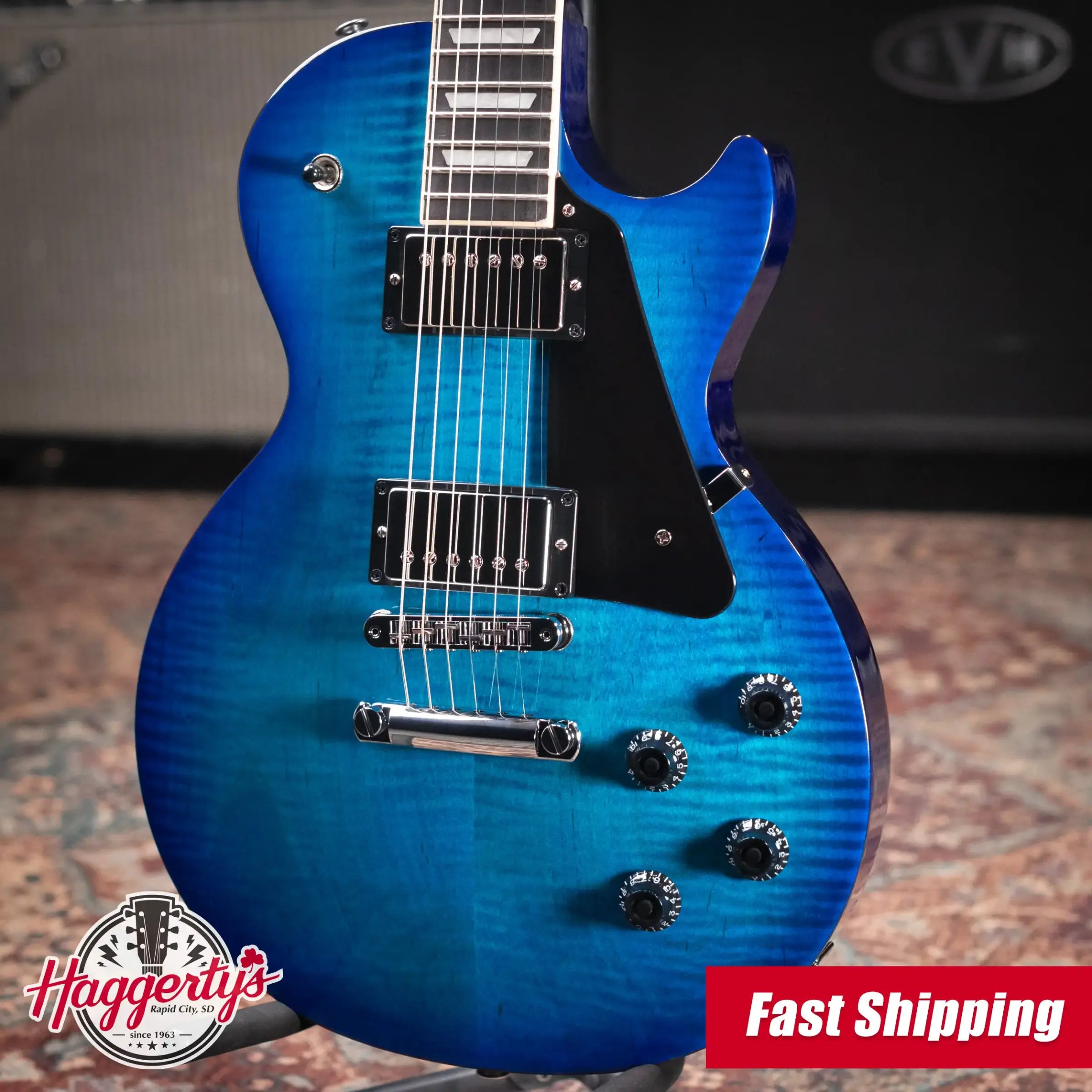 Gibson Les Paul Studio Session Electric Guitar - Cobalt Burst with Gig Bag