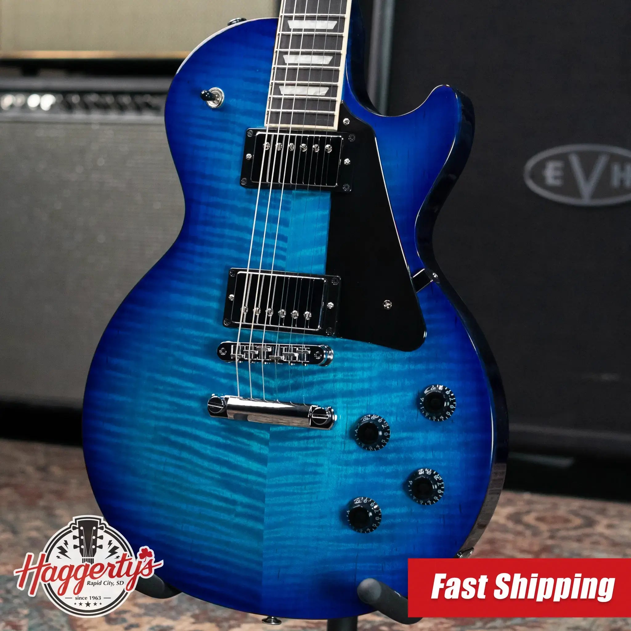 Gibson Les Paul Studio Session Electric Guitar - Cobalt Burst with Gig Bag