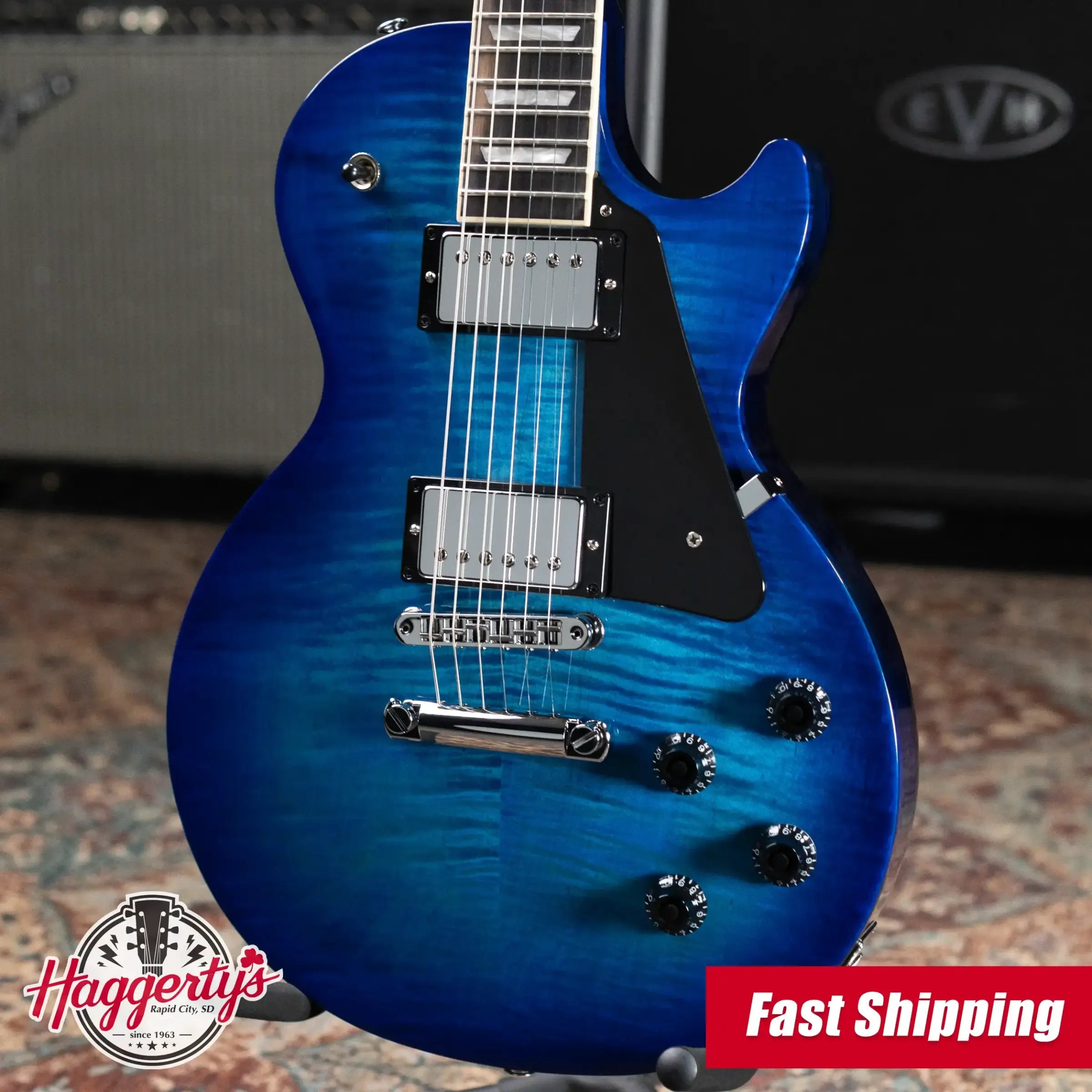 Gibson Les Paul Studio Session Electric Guitar - Cobalt Burst with Gig Bag