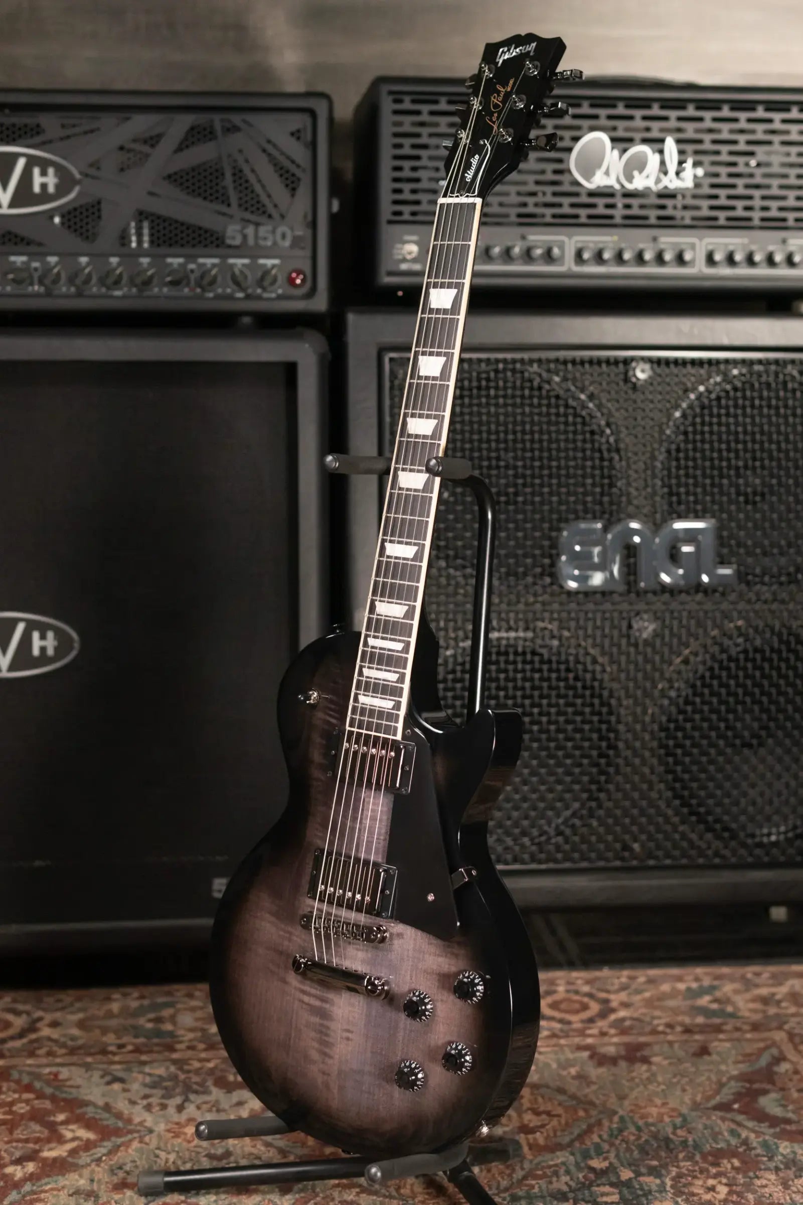 Gibson Les Paul Studio Session Electric Guitar - Translucent Ebony Burst with Gig Bag