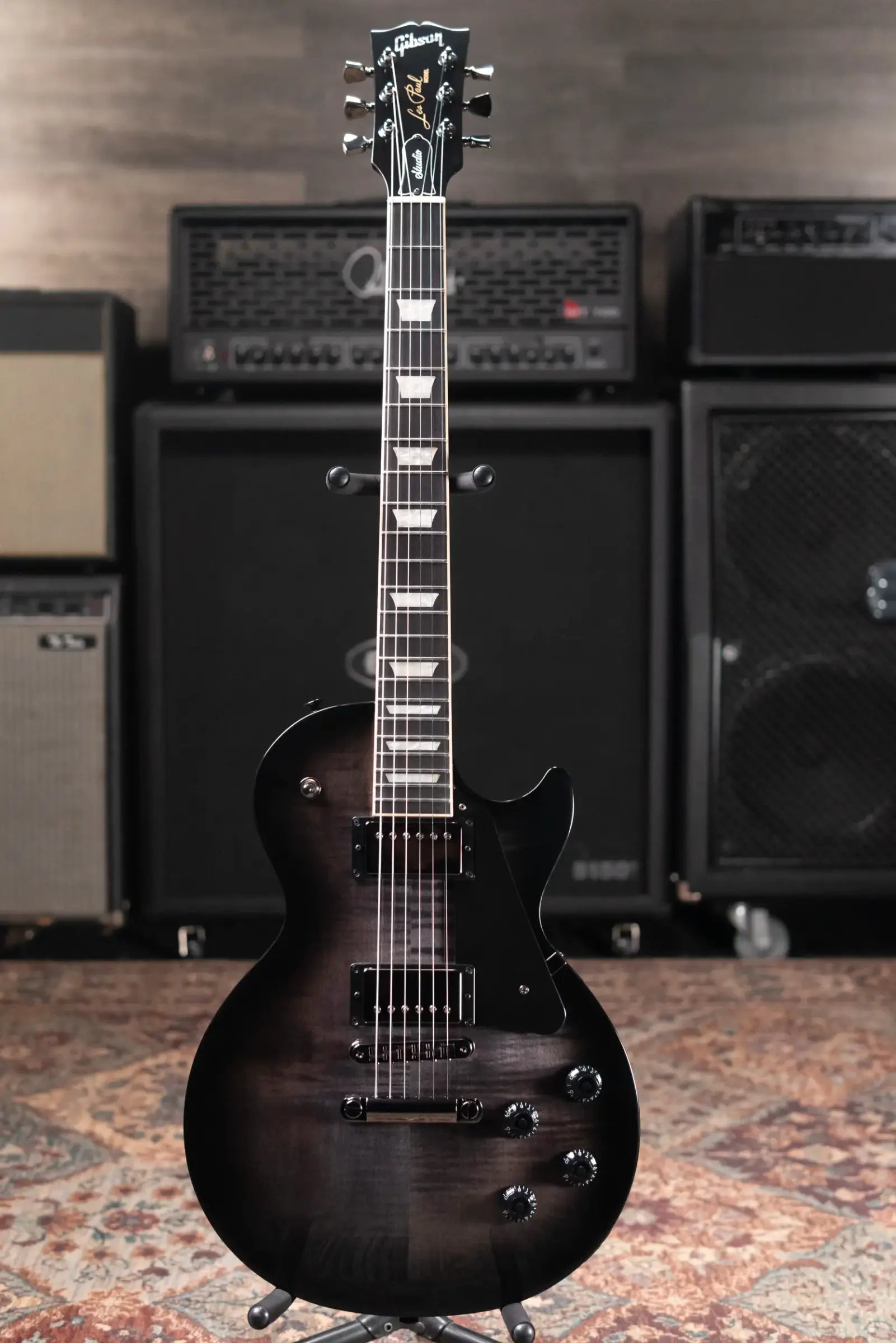 Gibson Les Paul Studio Session Electric Guitar - Translucent Ebony Burst with Gig Bag