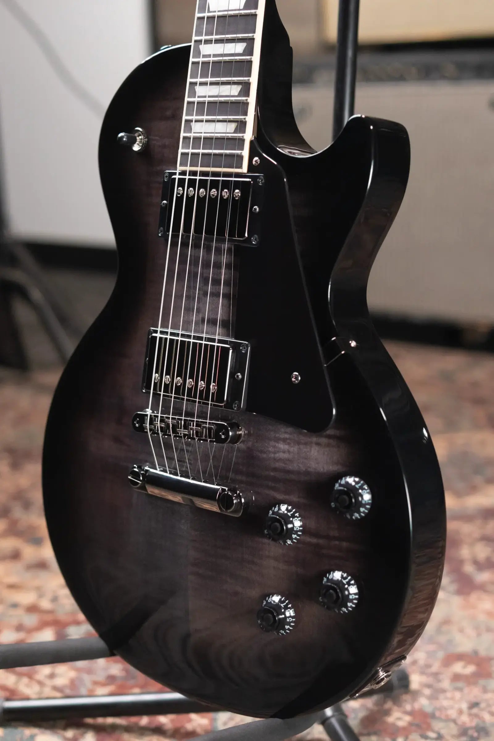 Gibson Les Paul Studio Session Electric Guitar - Translucent Ebony Burst with Gig Bag