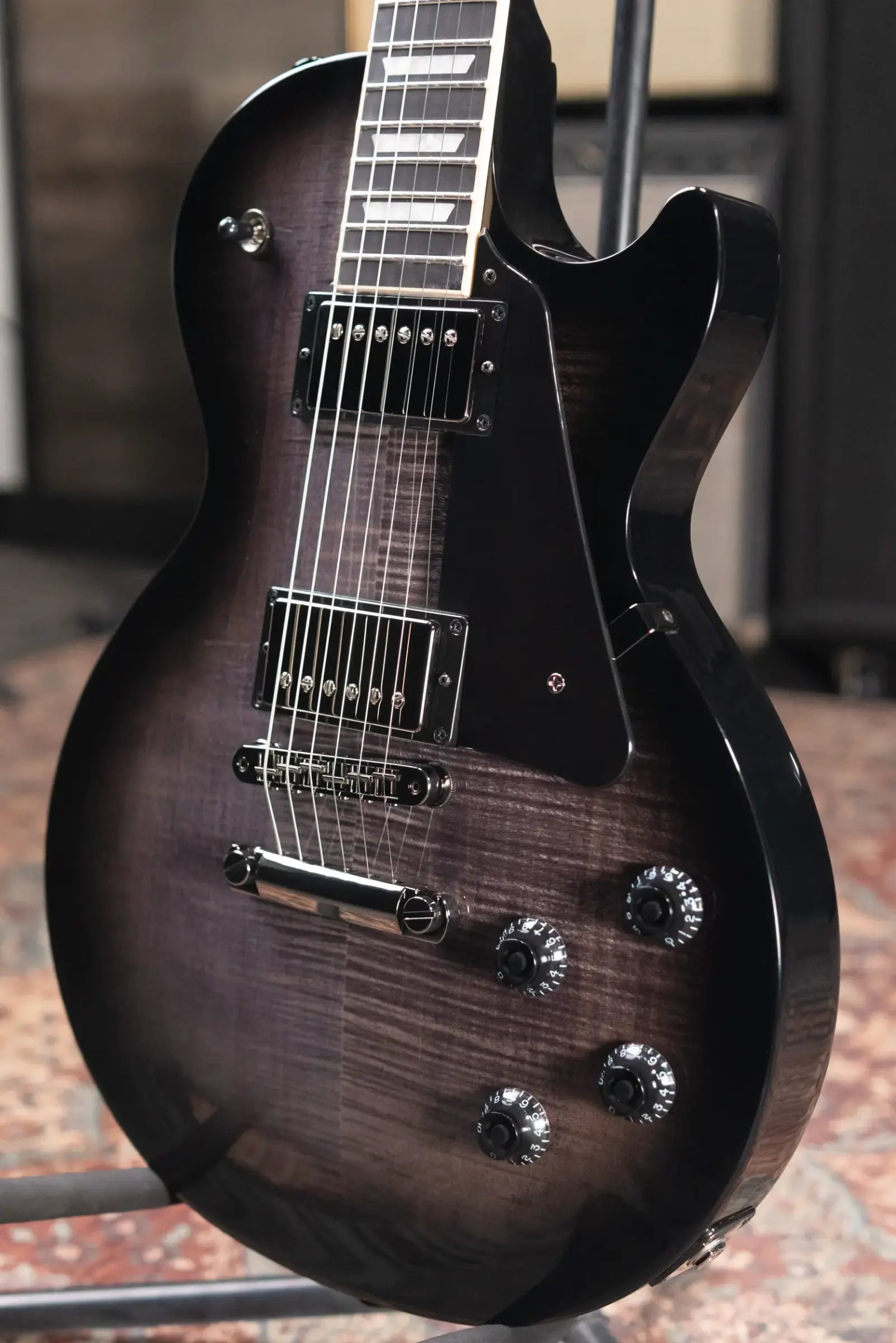 Gibson Les Paul Studio Session Electric Guitar - Translucent Ebony Burst with Gig Bag