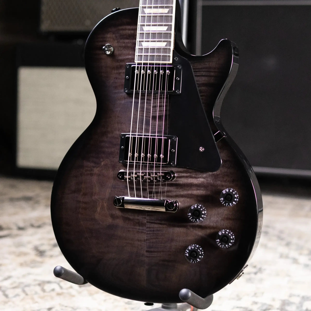 Gibson Les Paul Studio Session Electric Guitar - Translucent Ebony Burst with Gig Bag