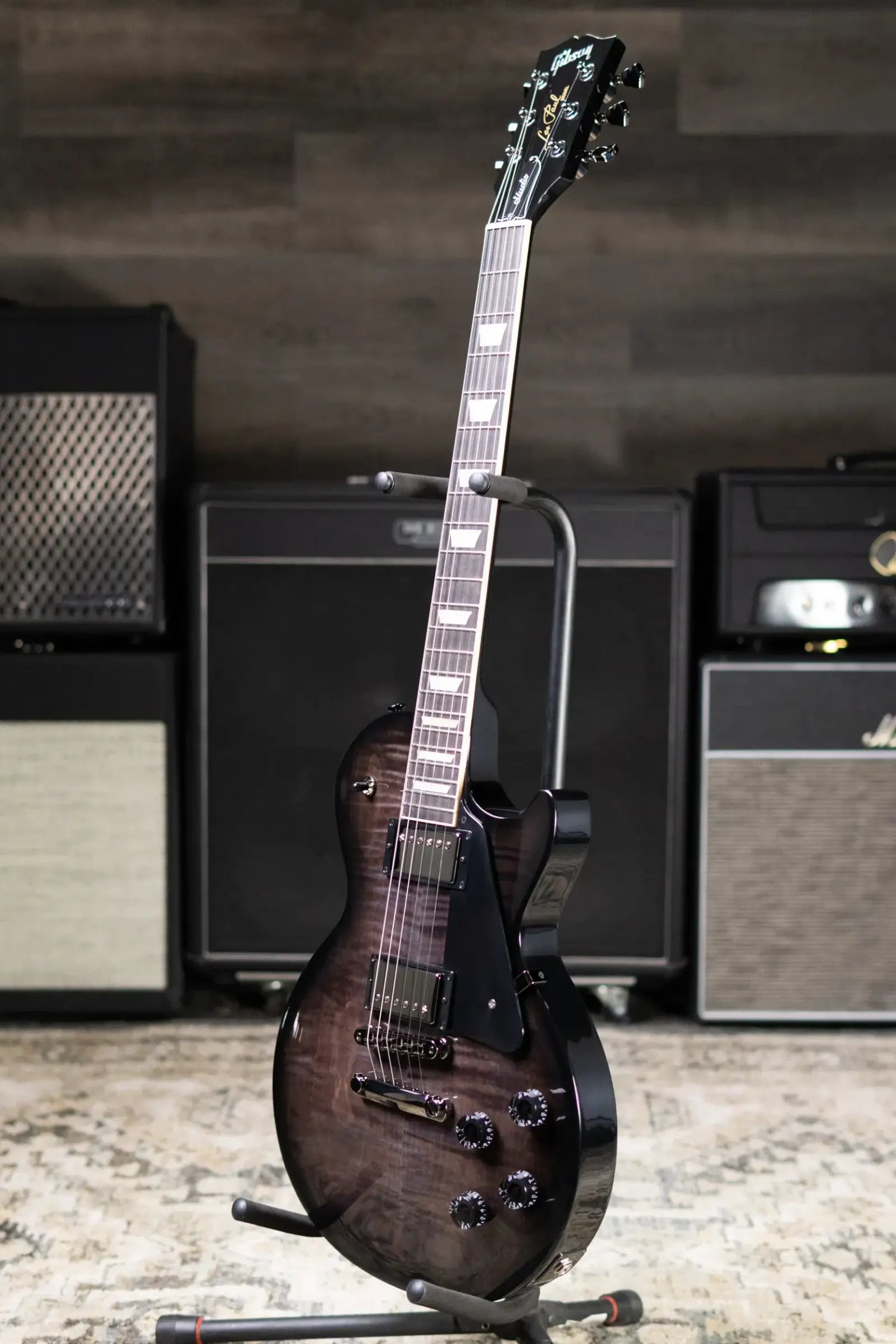 Gibson Les Paul Studio Session Electric Guitar - Translucent Ebony Burst with Gig Bag