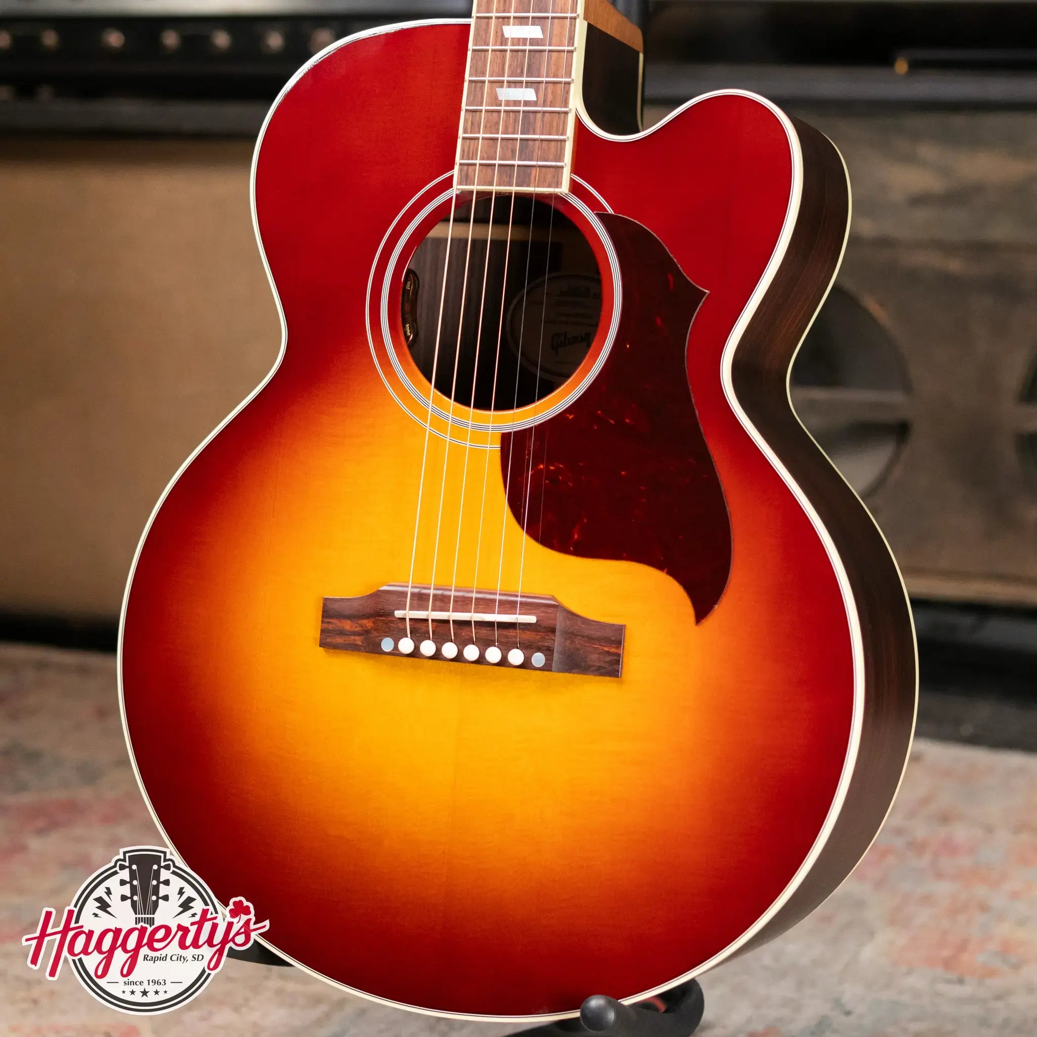 Gibson Parlor Rosewood EC Acoustic/Electric Guitar - Rosewood Burst with Hardshell Case