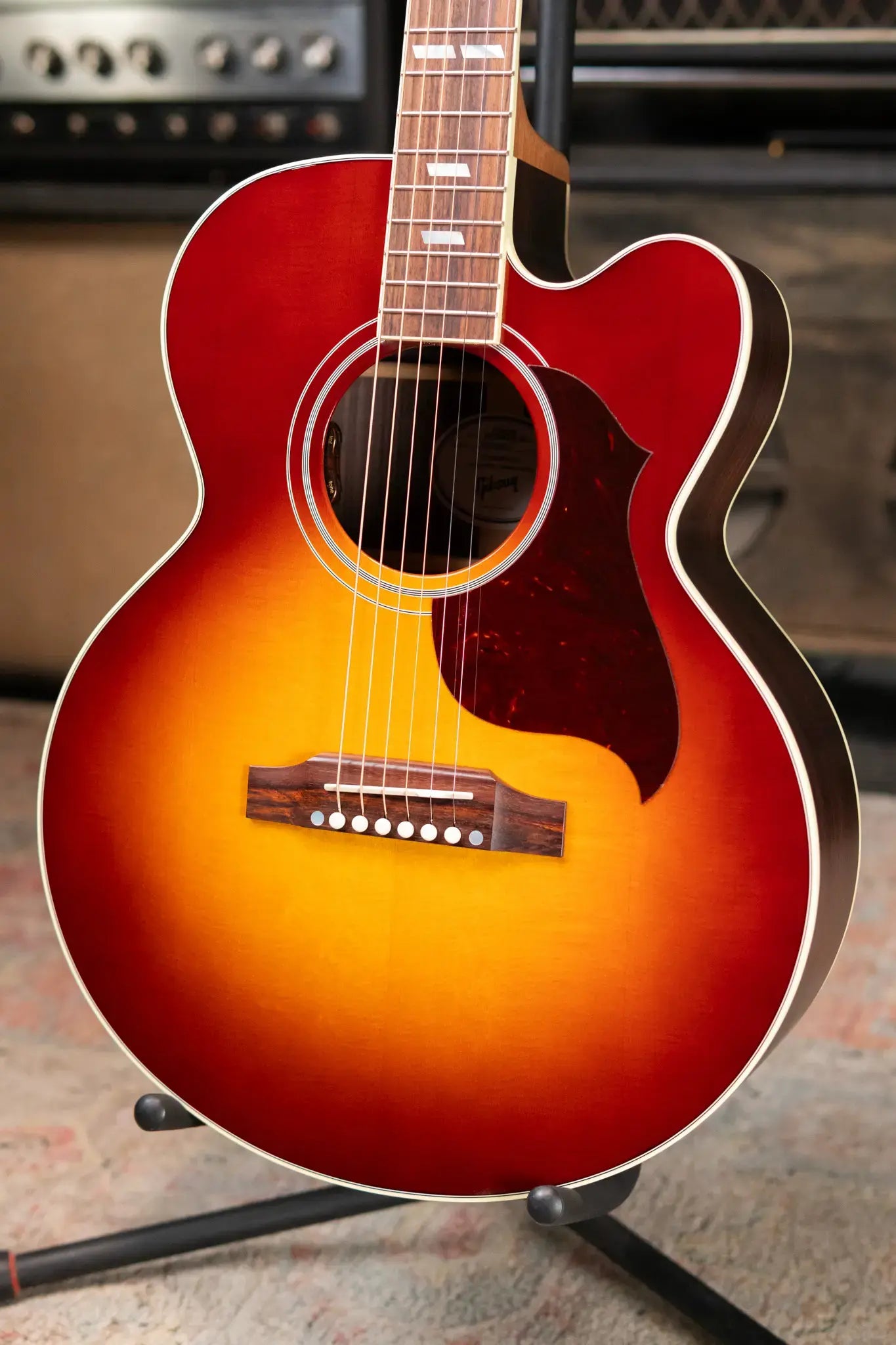Gibson Parlor Rosewood EC Acoustic/Electric Guitar - Rosewood Burst with Hardshell Case