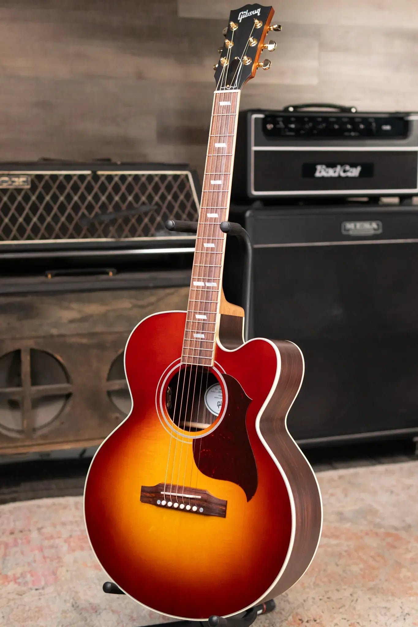 Gibson Parlor Rosewood EC Acoustic/Electric Guitar - Rosewood Burst with Hardshell Case