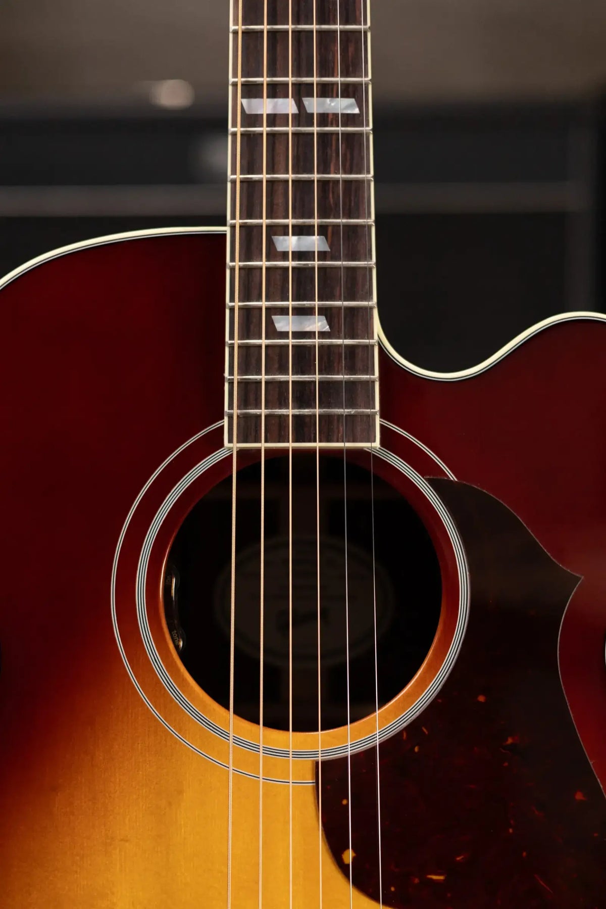 Gibson Parlor Rosewood EC Acoustic/Electric Guitar - Rosewood Burst with Hardshell Case