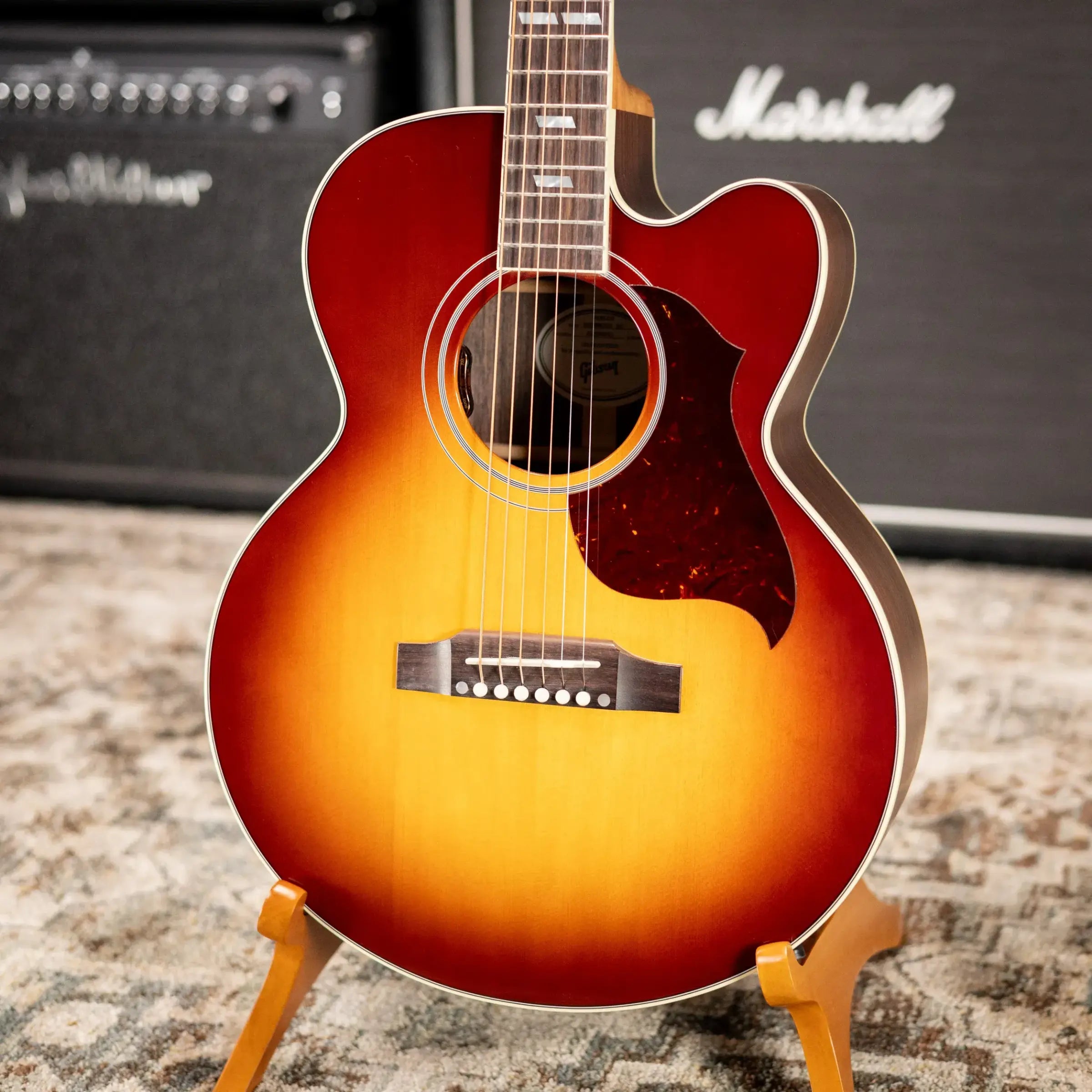 Gibson Parlor Rosewood EC Acoustic/Electric Guitar - Rosewood Burst with Hardshell Case