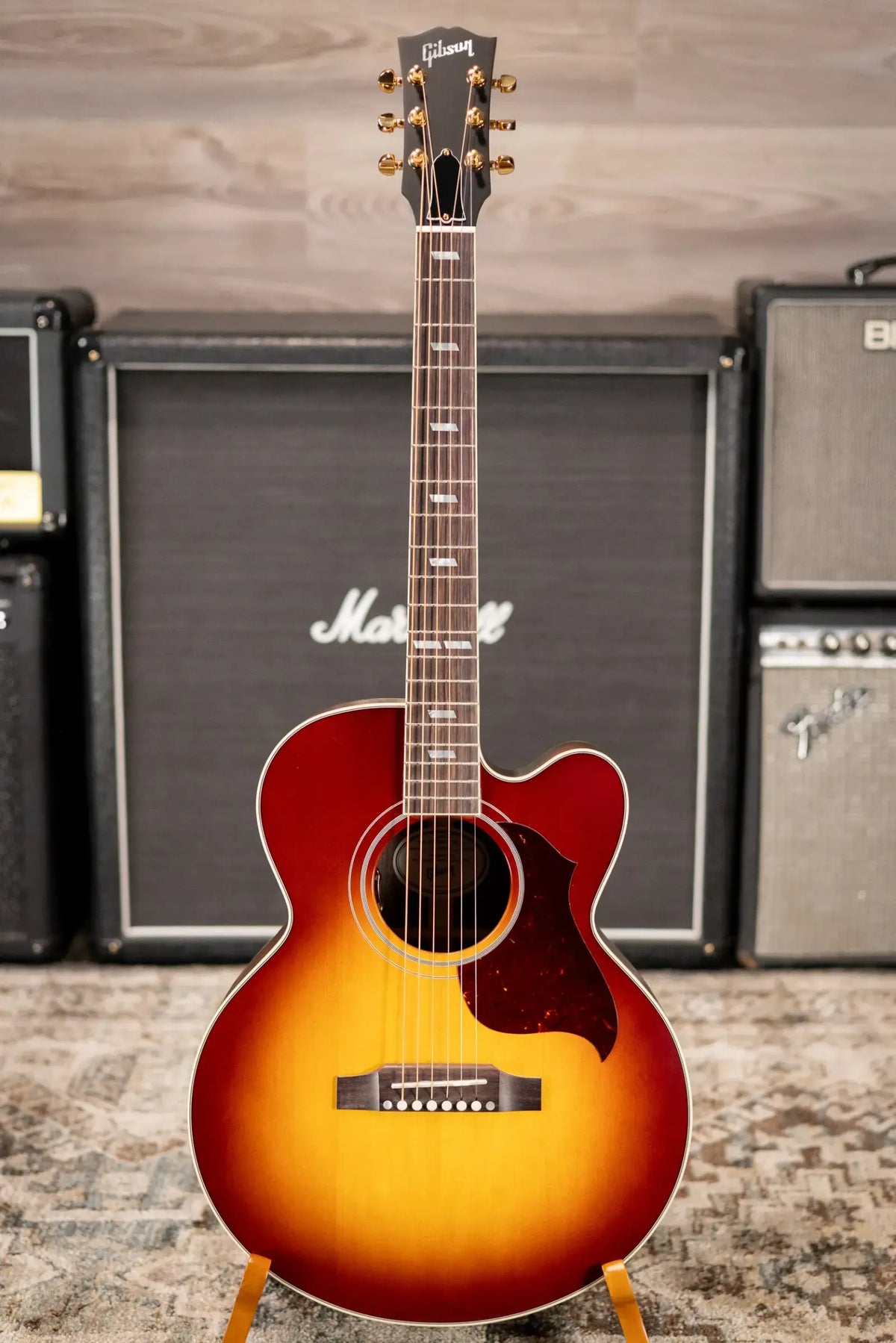 Gibson Parlor Rosewood EC Acoustic/Electric Guitar - Rosewood Burst with Hardshell Case
