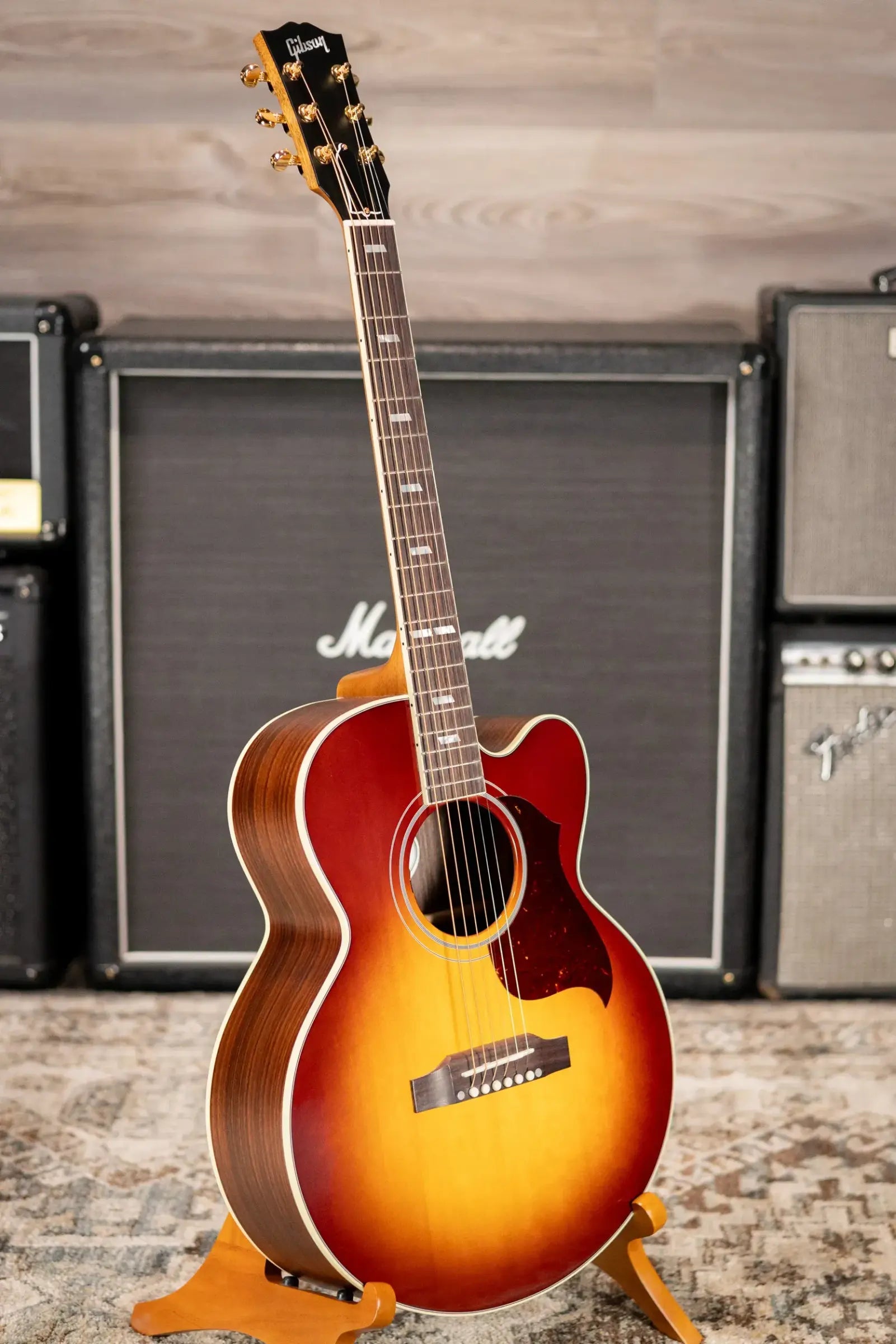 Gibson Parlor Rosewood EC Acoustic/Electric Guitar - Rosewood Burst with Hardshell Case