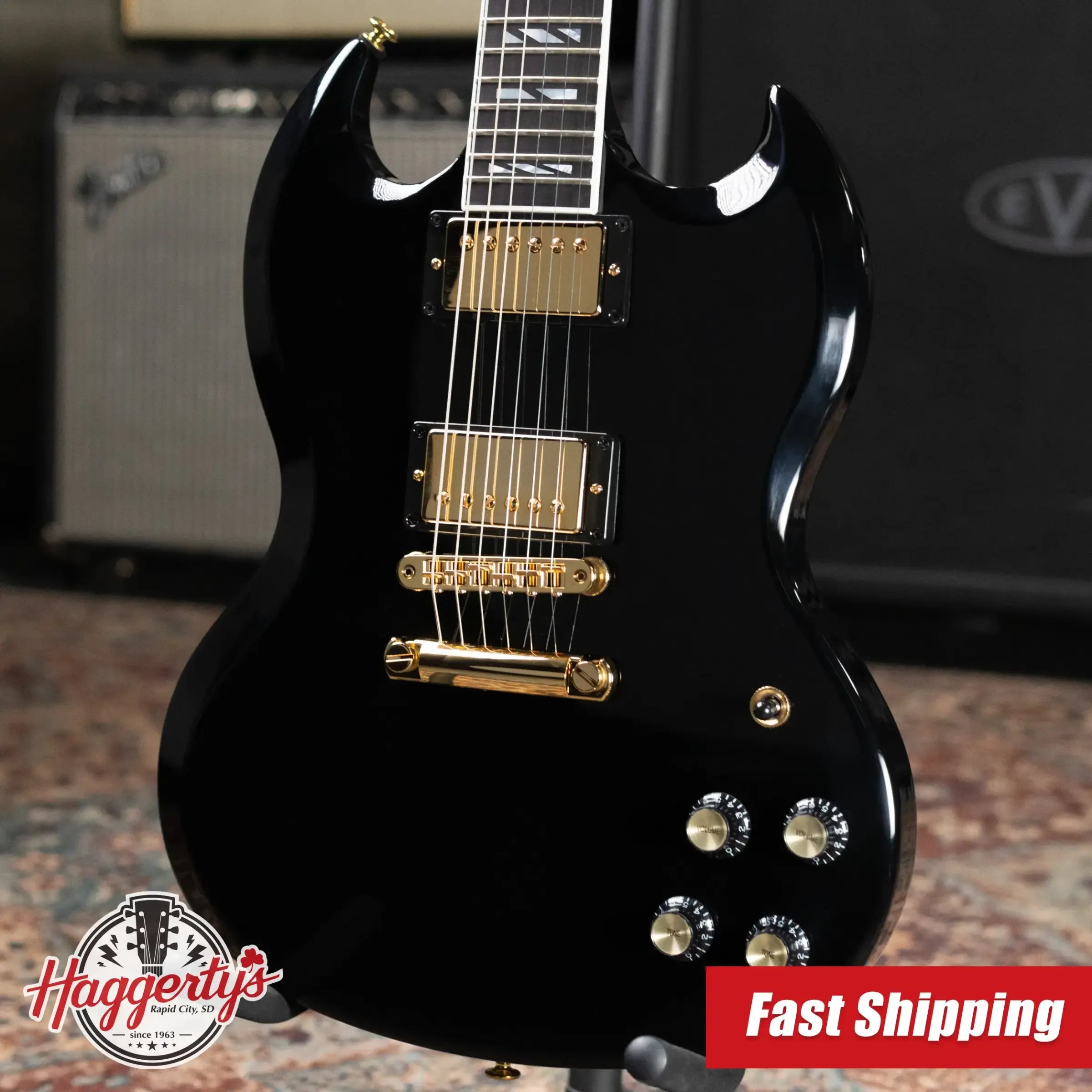 Gibson SG Modern Supreme Electric Guitar - Ebony with Hardshell Case