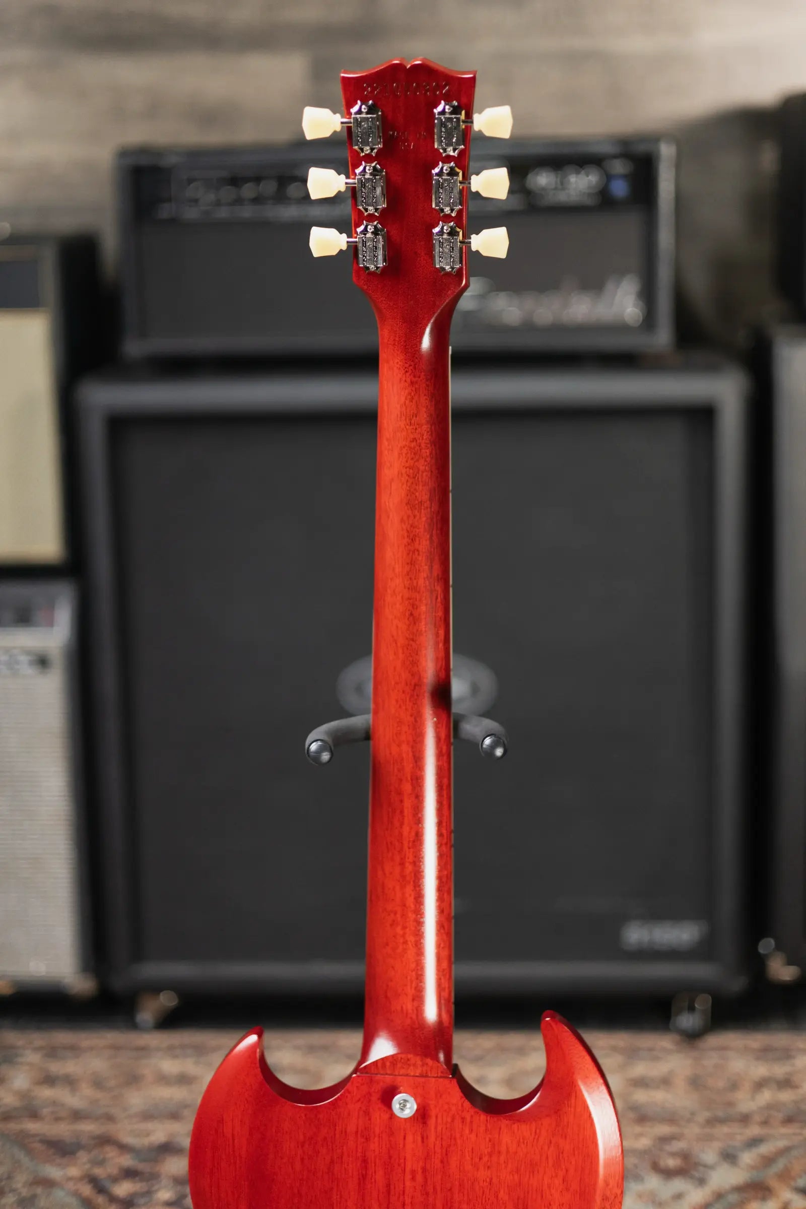 Gibson SG Standard '61 Faded Maestro Vibrola Electric Guitar - Vintage Cherry with Hardshell Case