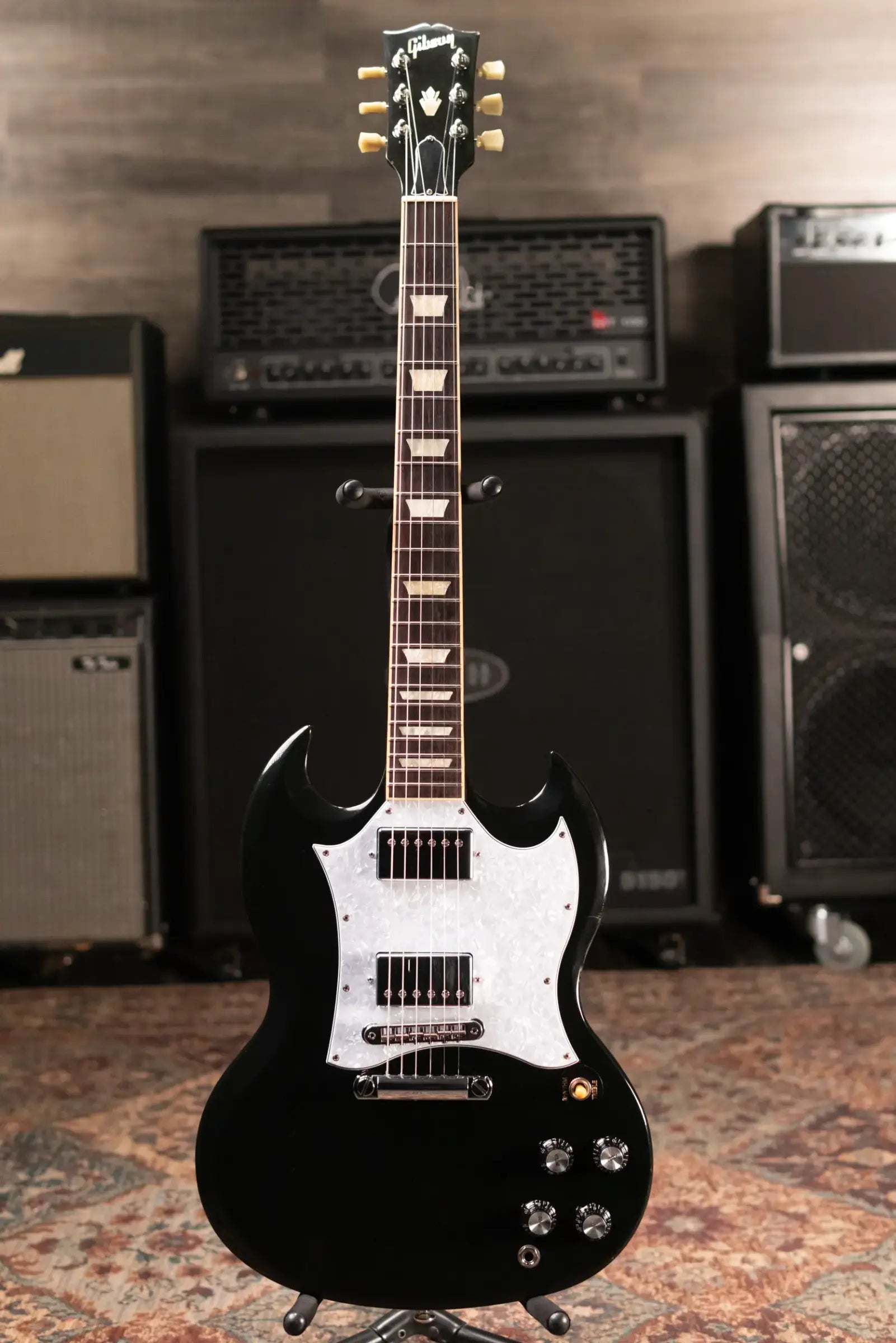 Gibson SG Standard Electric Guitar - Ebony with Gig Bag - Used
