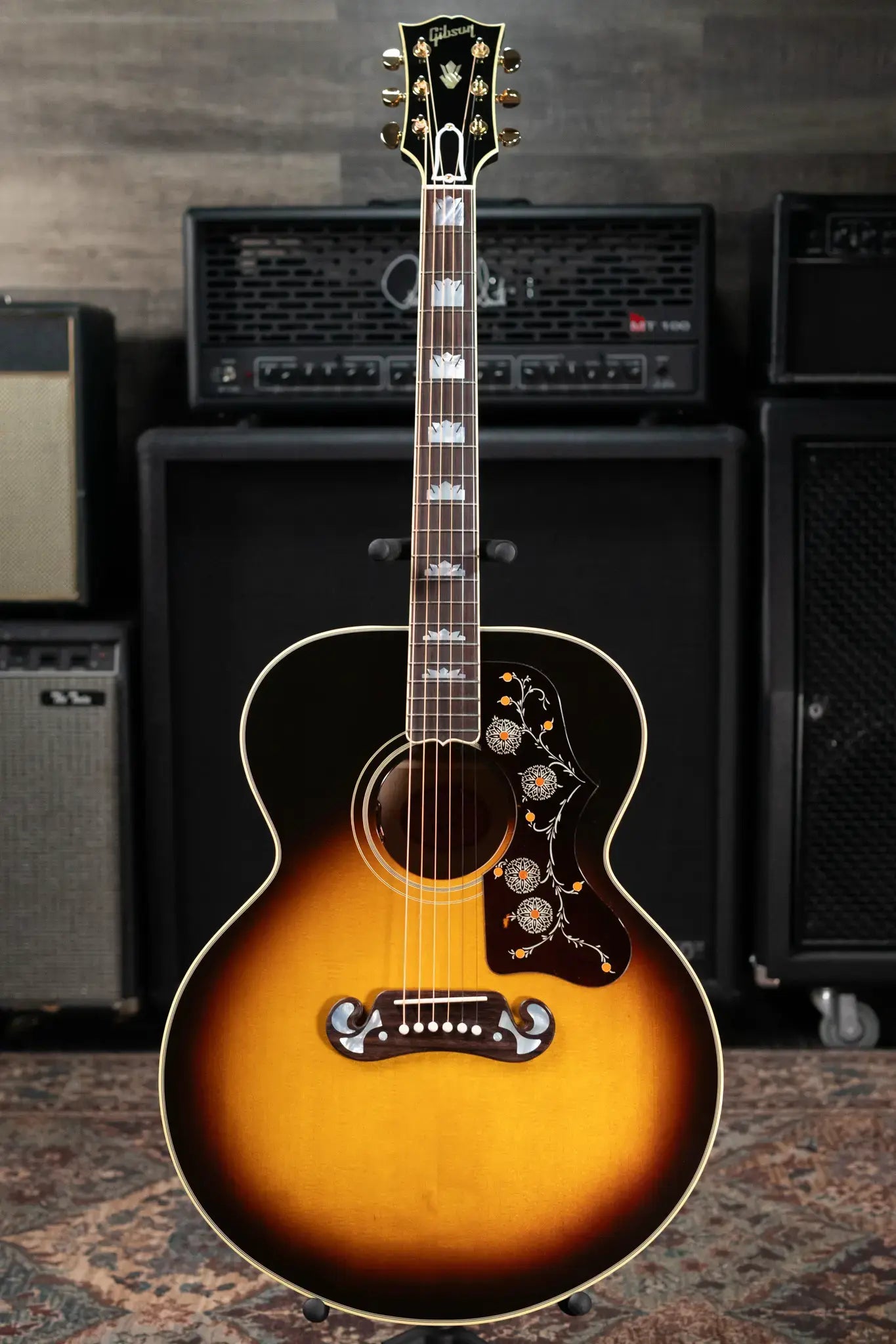 Gibson SJ-200 60s Original Acoustic/Electric Guitar - Vintage Sunburst with Hardshell Case