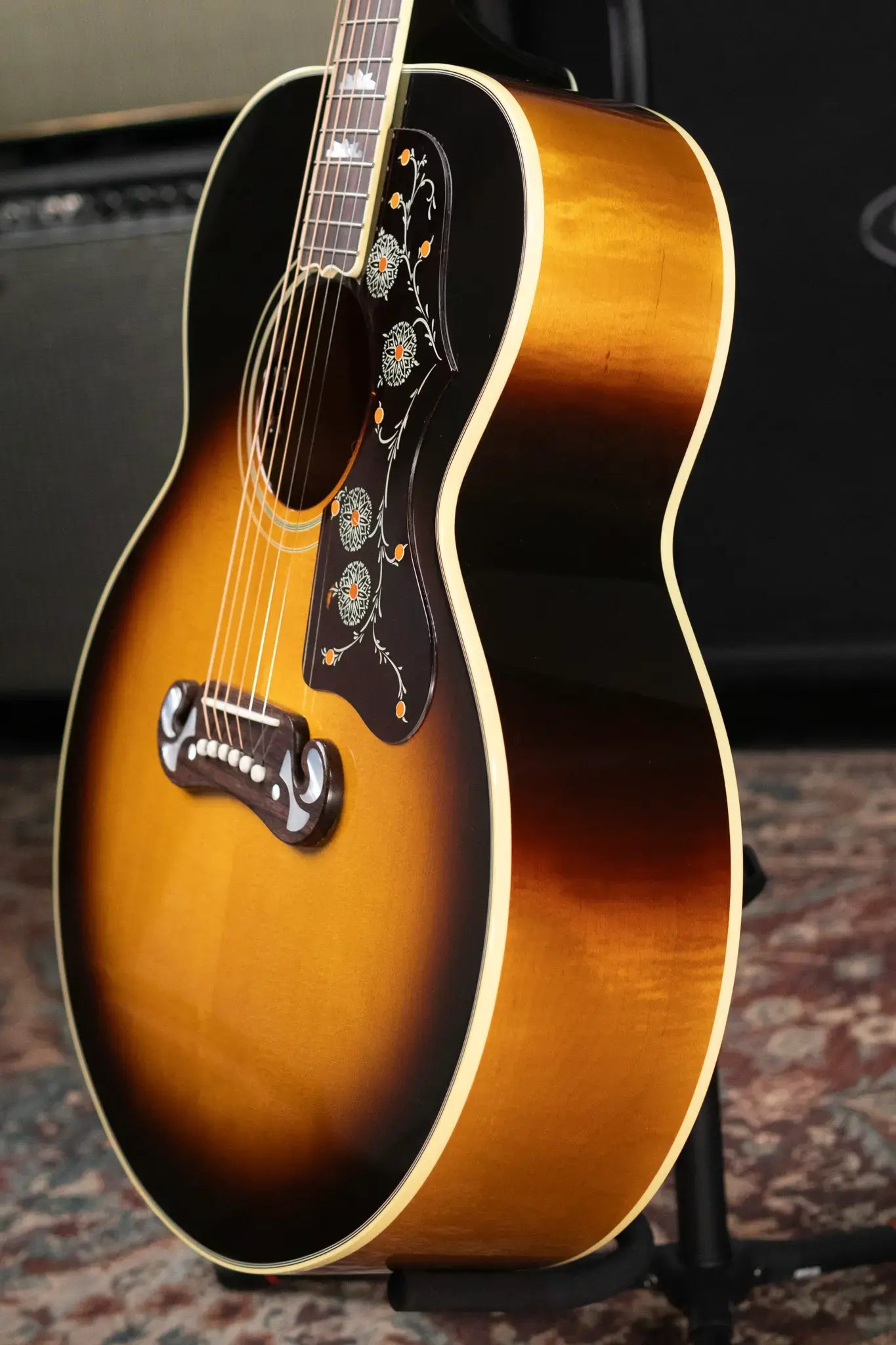Gibson SJ-200 60s Original Acoustic/Electric Guitar - Vintage Sunburst with Hardshell Case