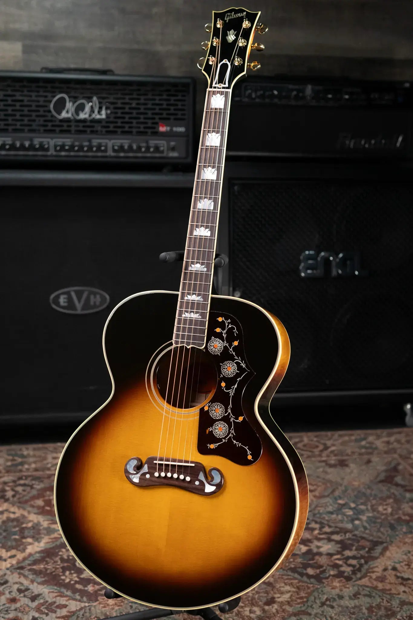 Gibson SJ-200 60s Original Acoustic/Electric Guitar - Vintage Sunburst with Hardshell Case