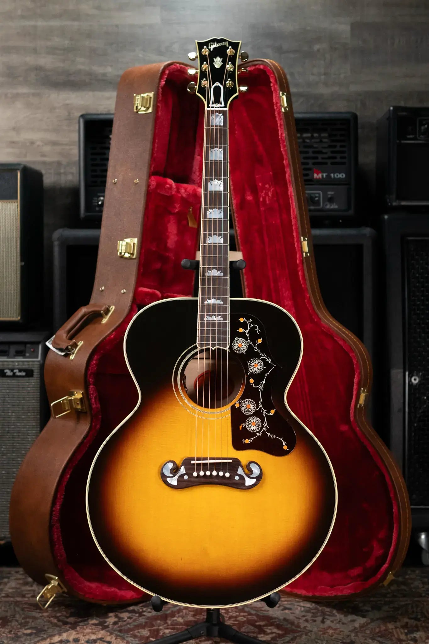Gibson SJ-200 60s Original Acoustic/Electric Guitar - Vintage Sunburst with Hardshell Case