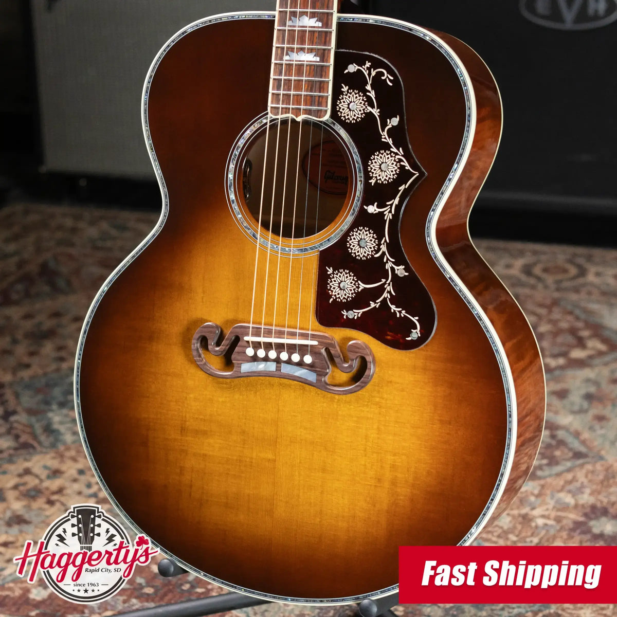 Gibson SJ-200 Anniversary Limited Edition (1 of 100) Acoustic/Electric Guitar - Cremona Burst with Hardshell Case