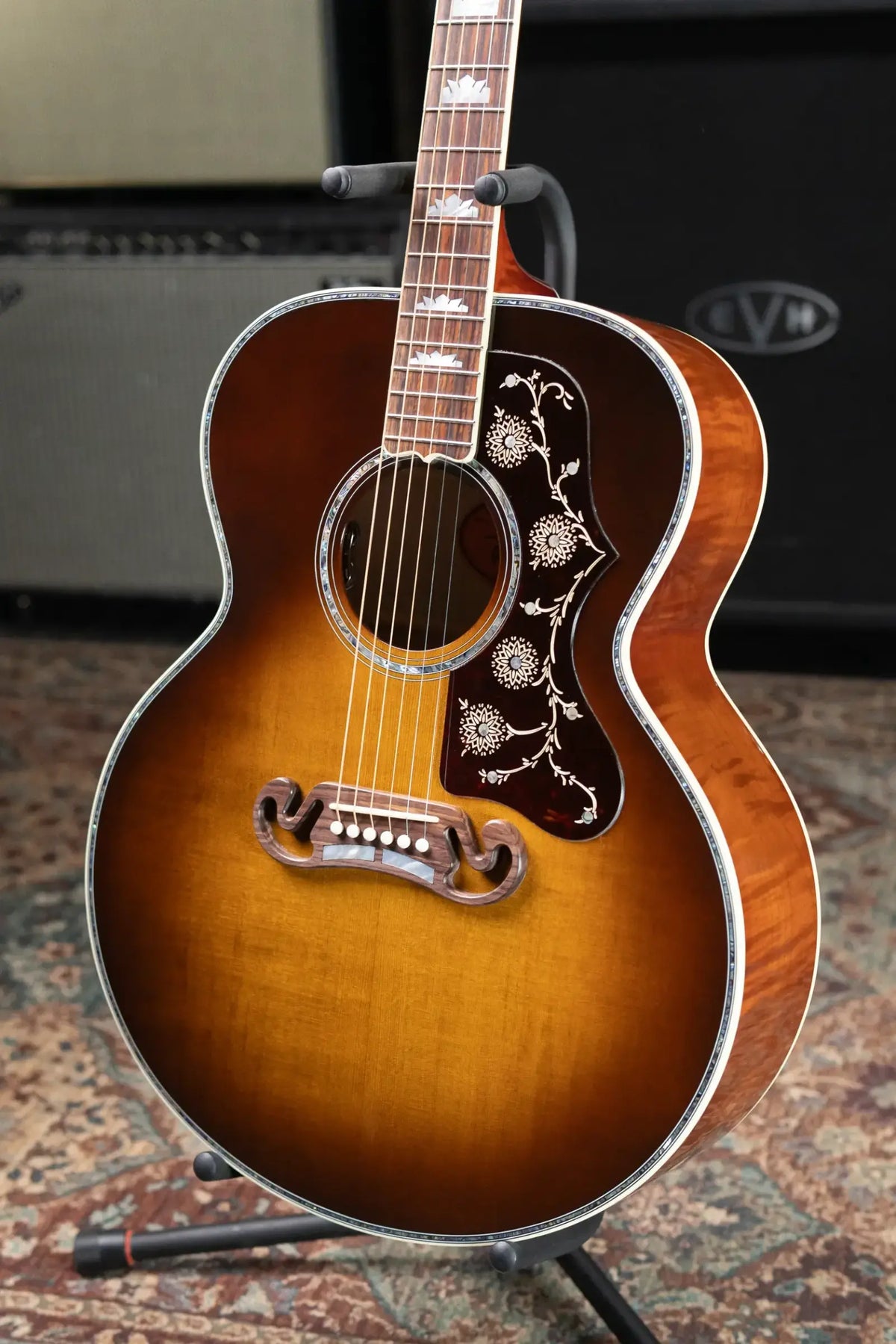 Gibson SJ-200 Anniversary Limited Edition (1 of 100) Acoustic/Electric Guitar - Cremona Burst with Hardshell Case