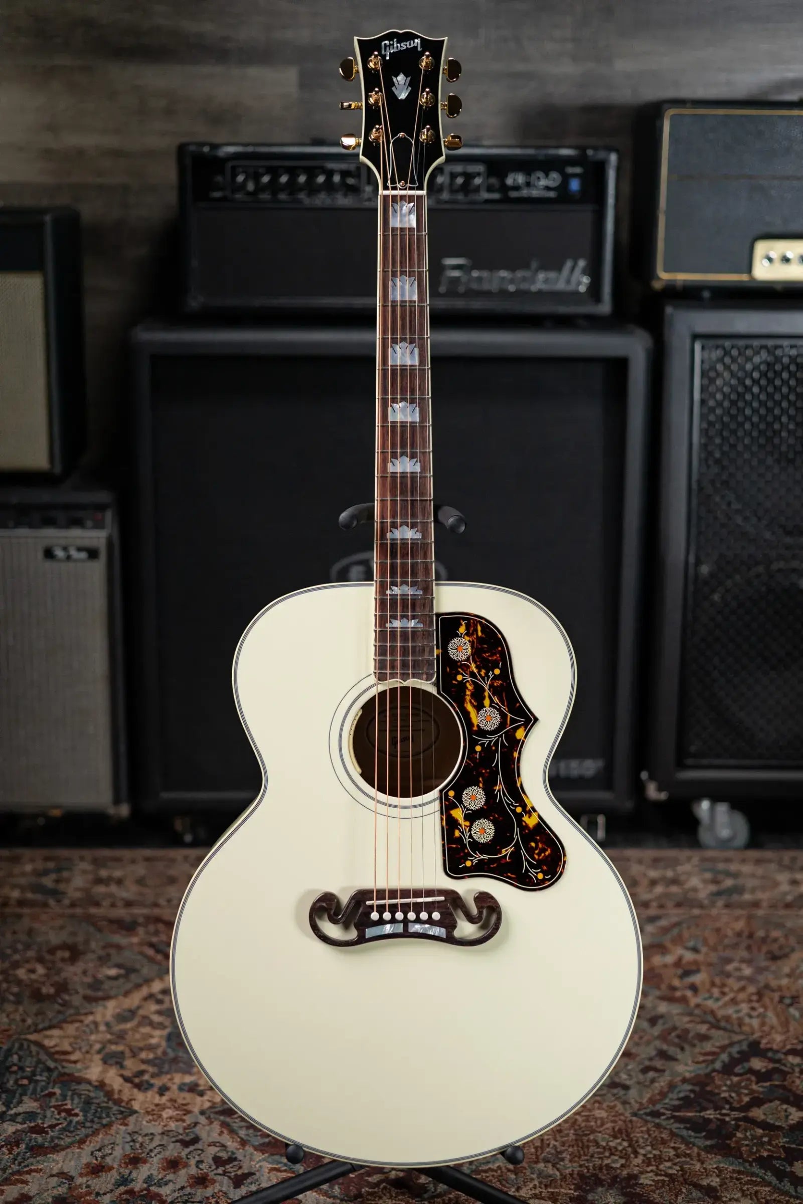 Gibson SJ-200 Standard Acoustic/Electric Guitar - Classic White with Hardshell Case