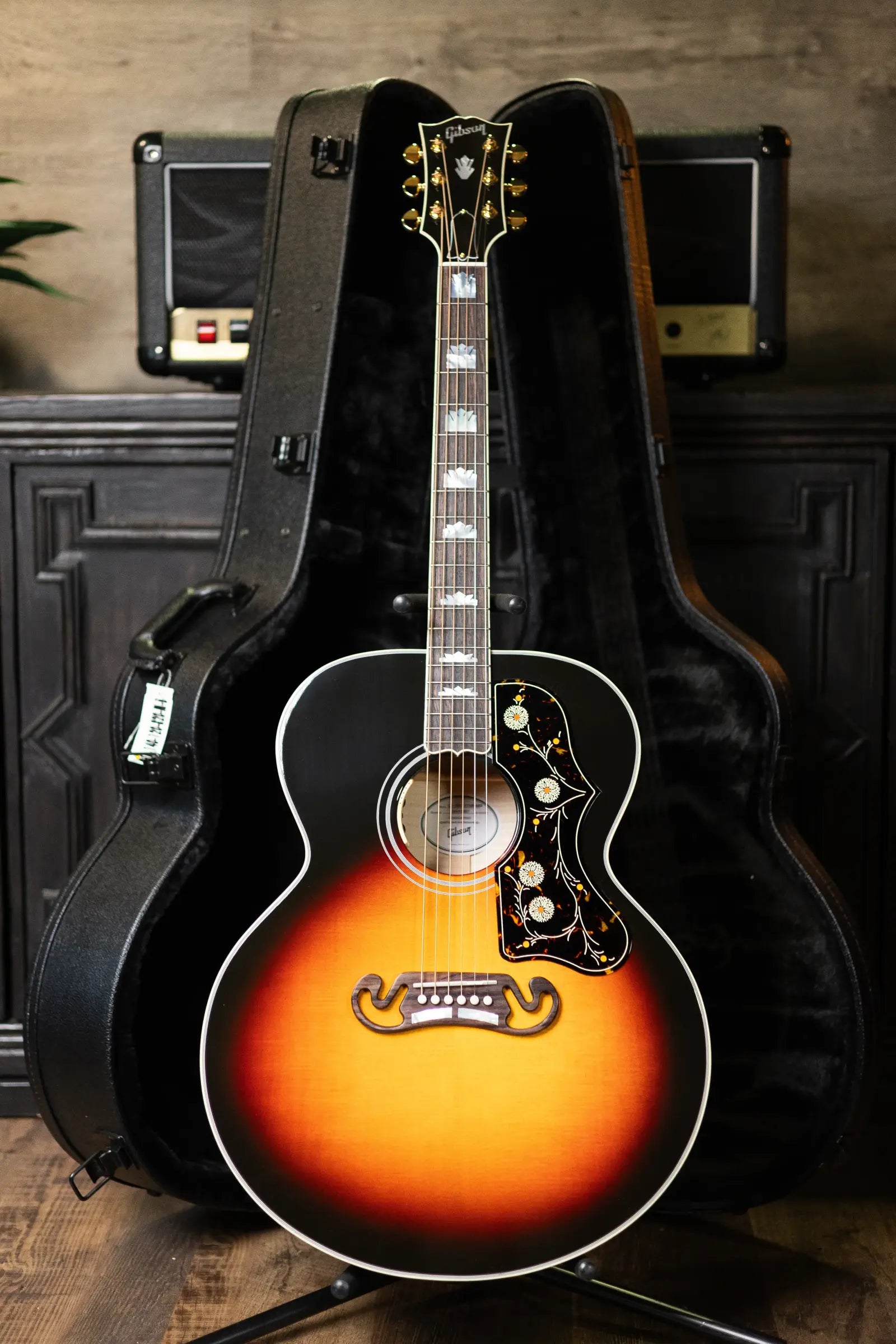 Gibson SJ-200 Standard Maple Acoustic/Electric Guitar - Triburst with Hardshell Case