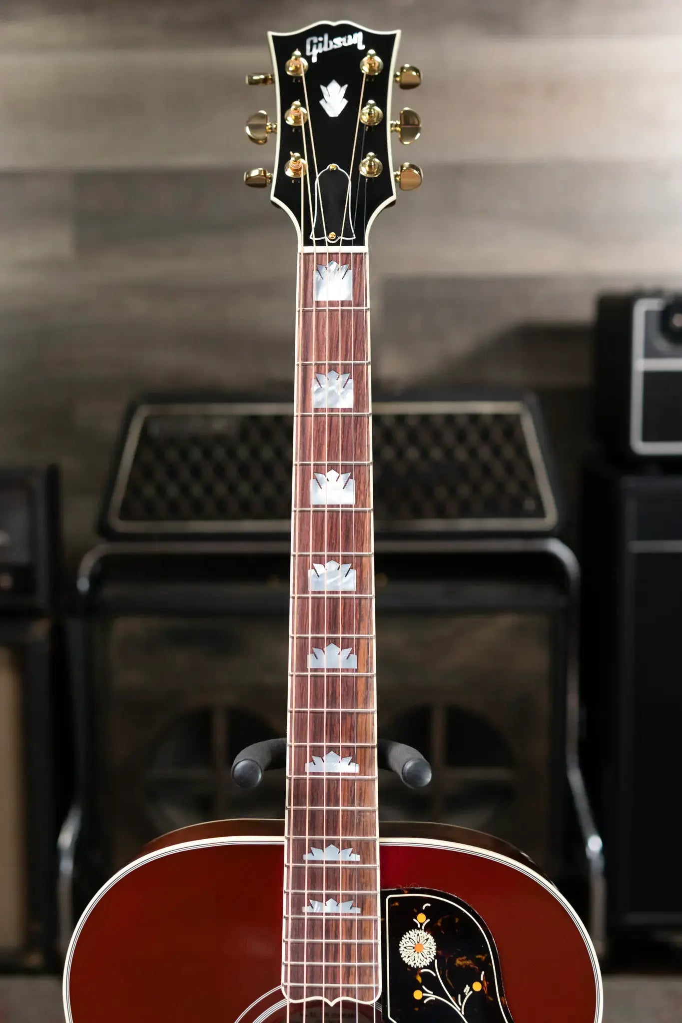 Gibson SJ-200 Standard Maple Acoustic/Electric Guitar - Wine Red with Hardshell Case