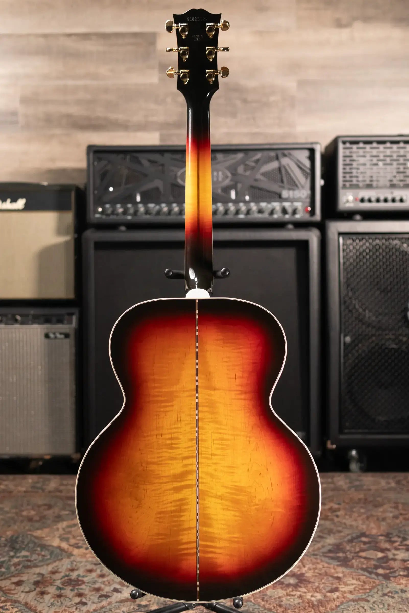 Gibson SJ-200 Standard Maple Left-Handed Acoustic/Electric Guitar - Triburst with Hardshell Case