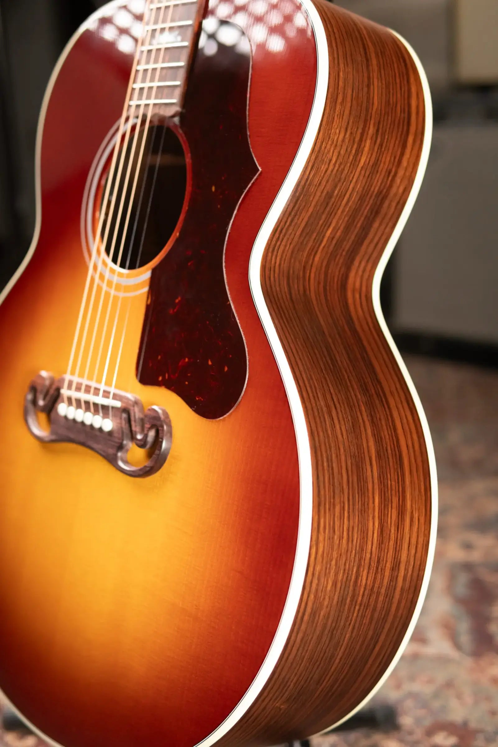 Gibson SJ-200 Studio Rosewood Acoustic/Electric Guitar - Rosewood Burst with Hardshell Case
