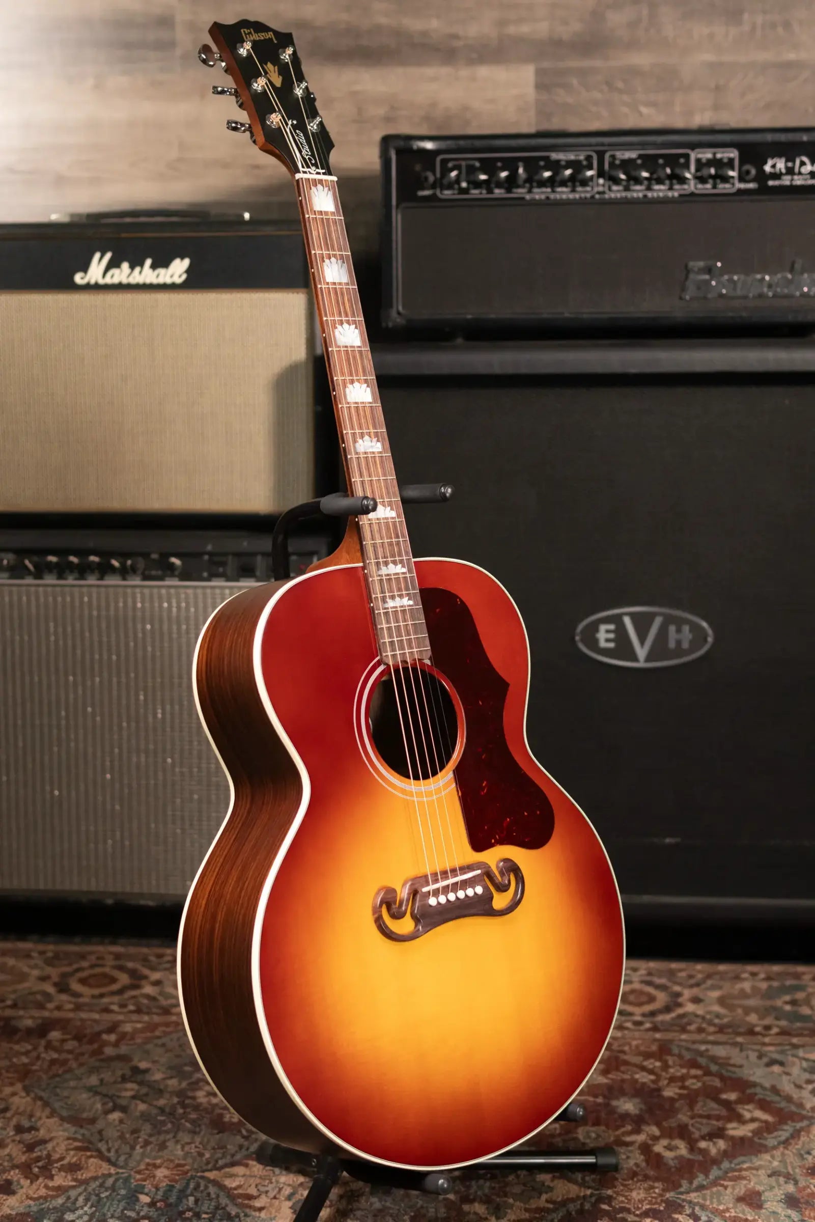 Gibson SJ-200 Studio Rosewood Acoustic/Electric Guitar - Rosewood Burst with Hardshell Case